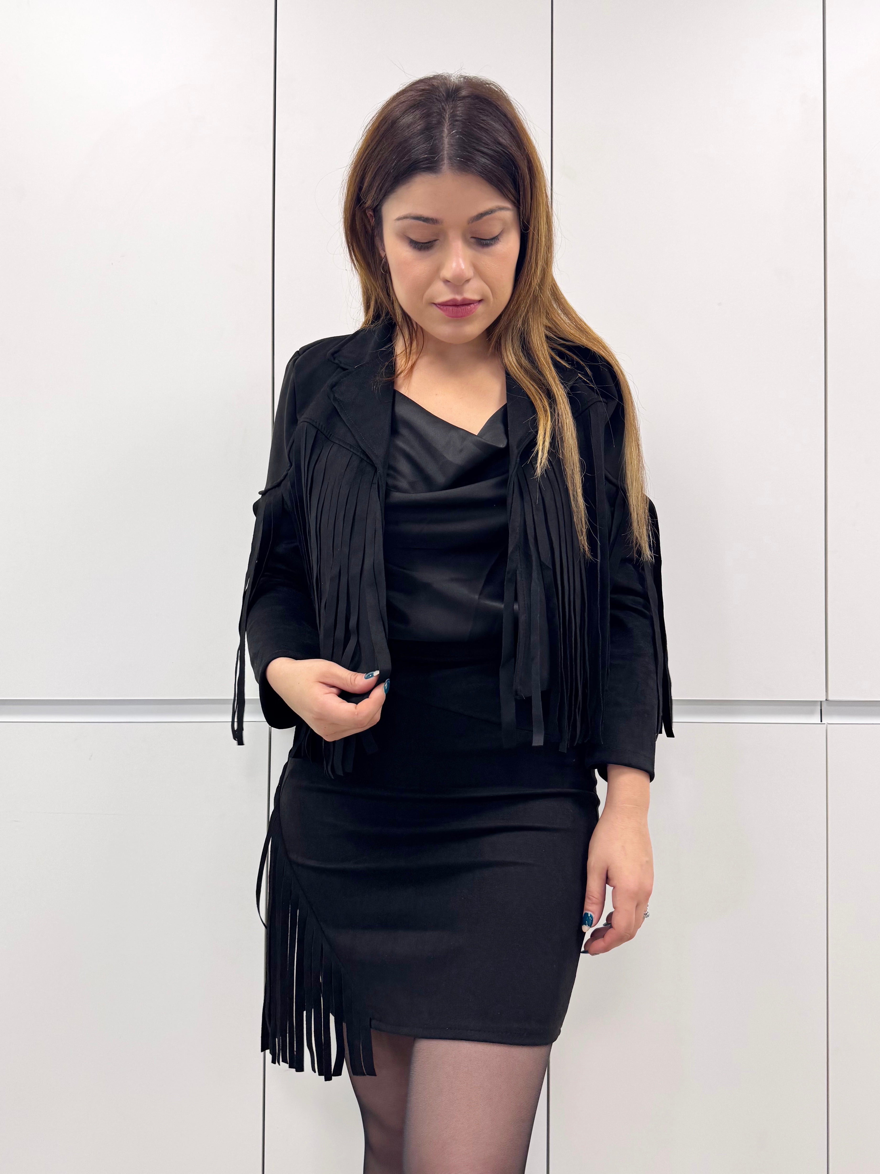 Falda antelina flecos