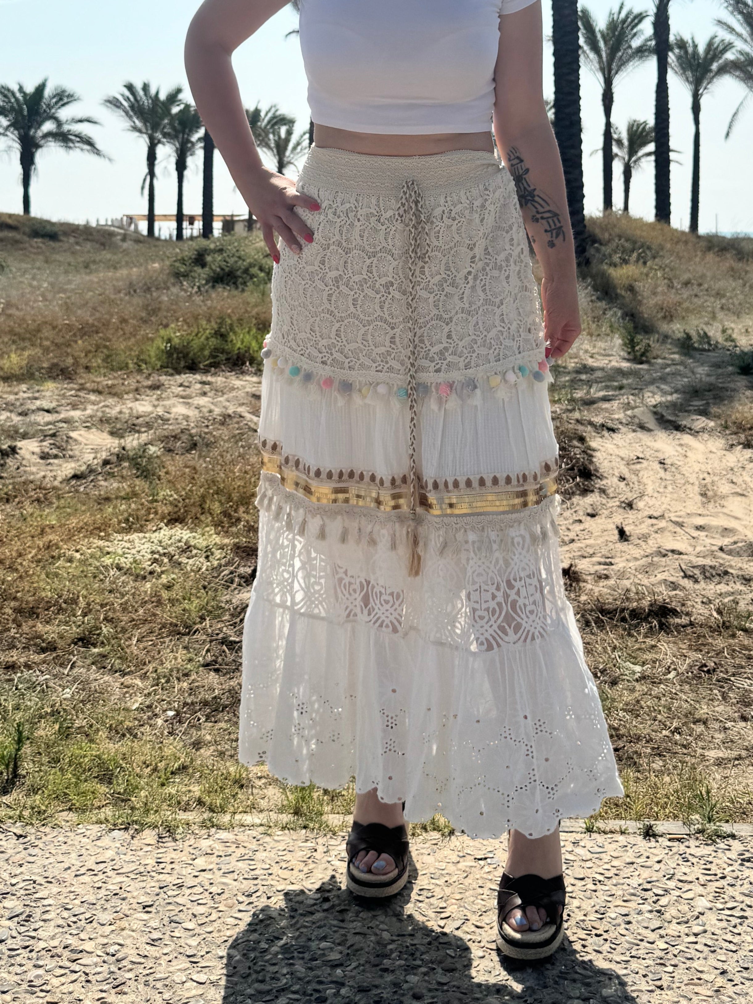 Falda Ibiza Ponpón