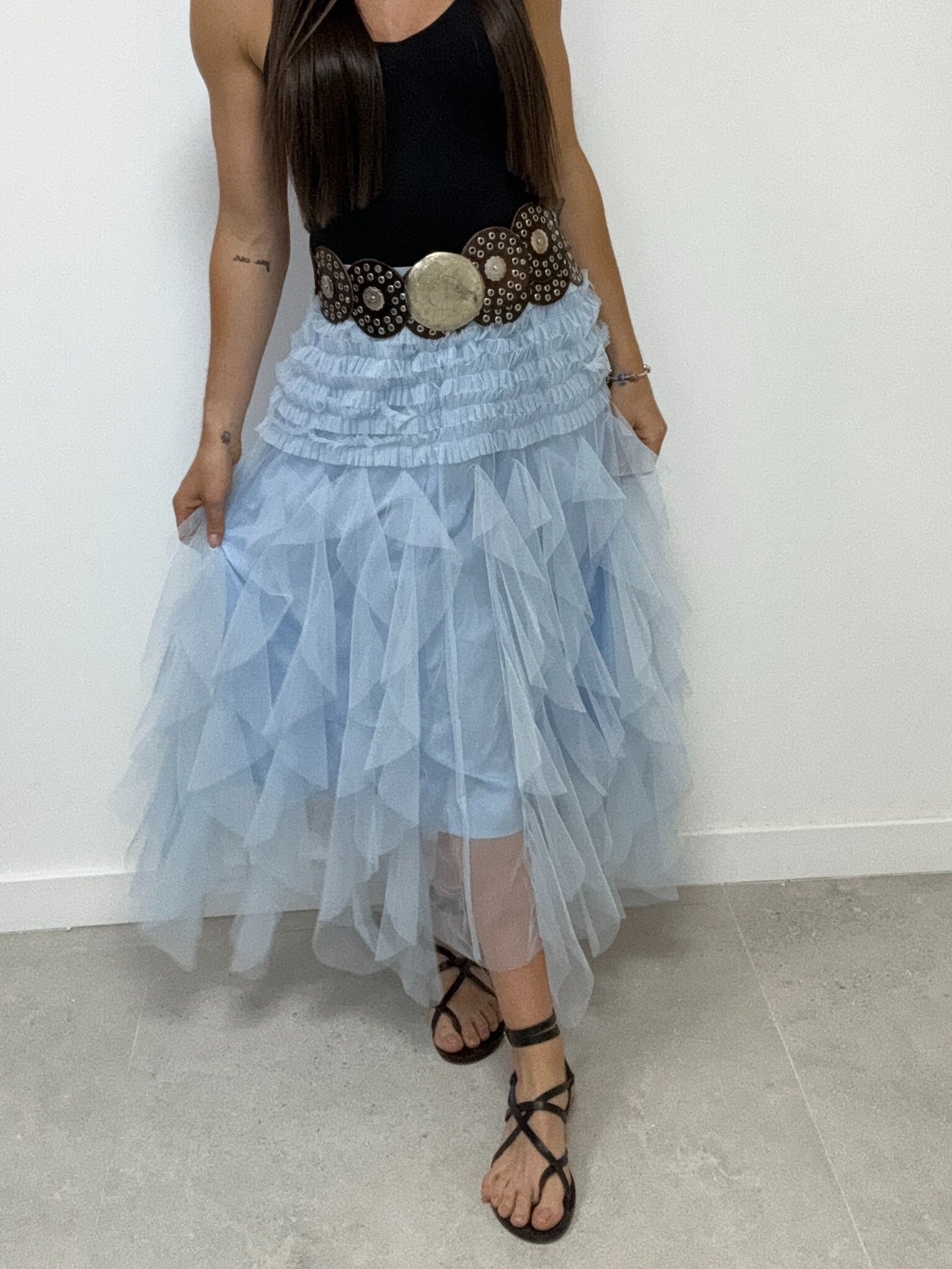 Falda Tul Volante
