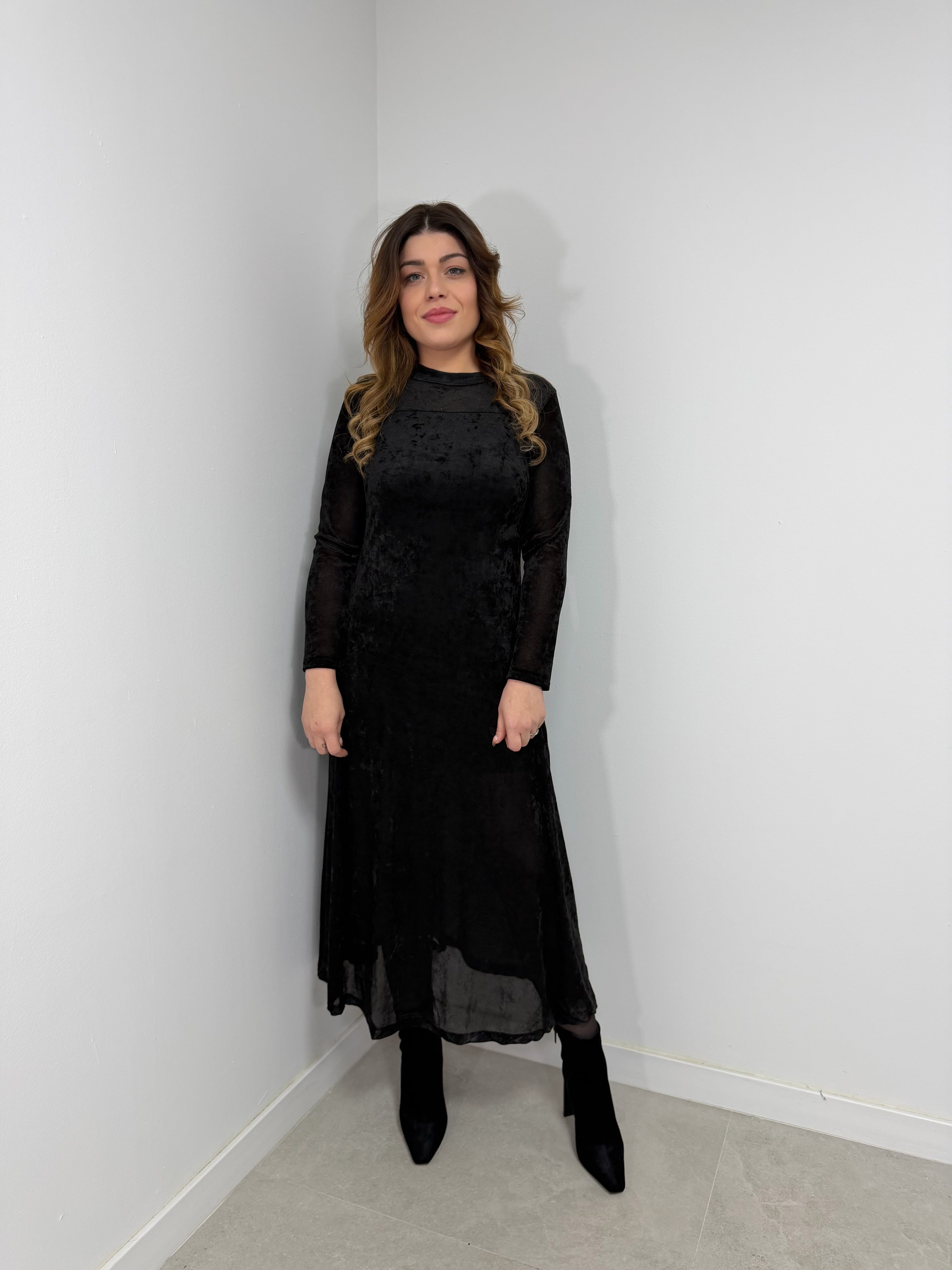 Vestido terciopelo midi