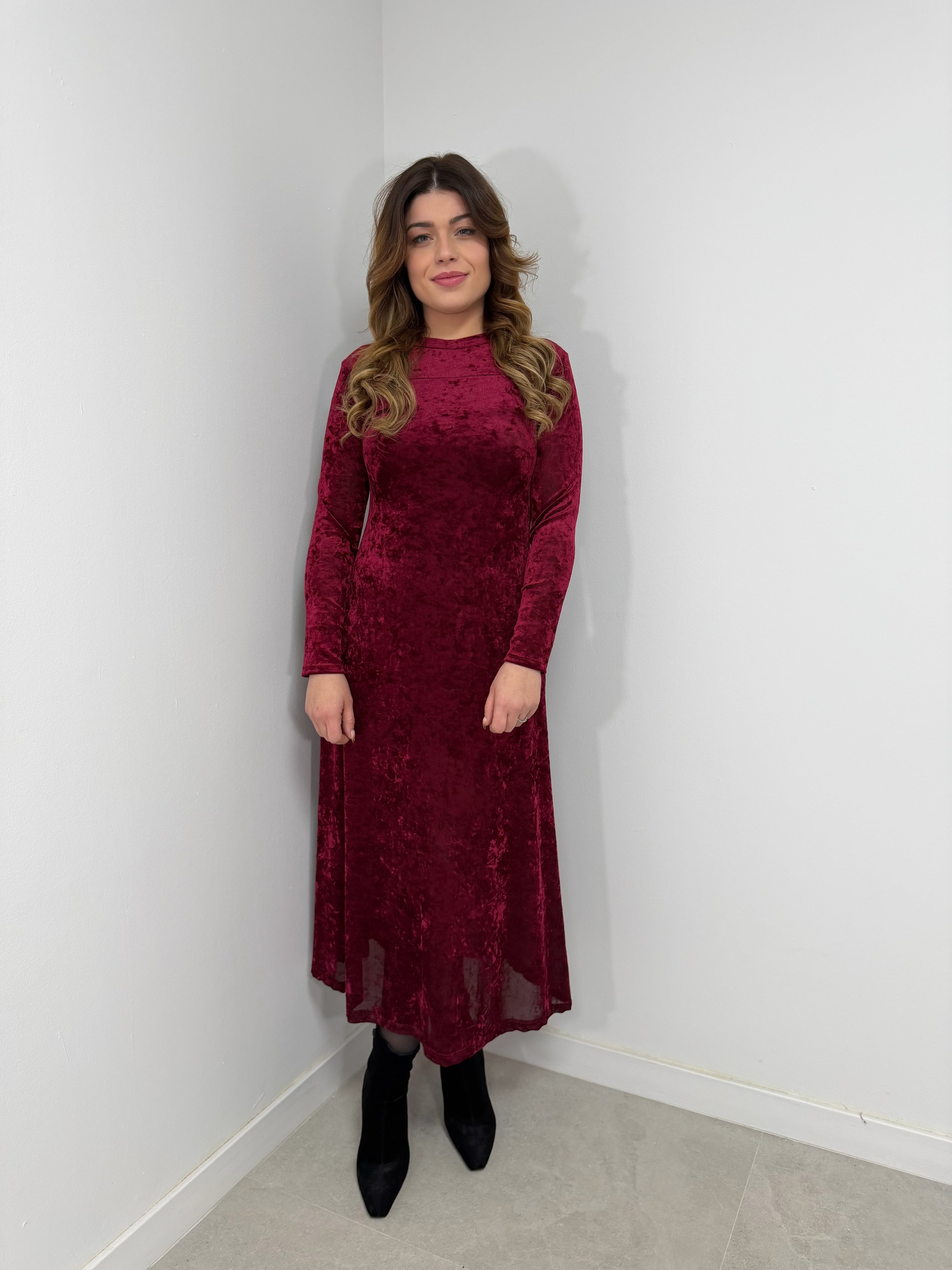 Vestido terciopelo midi