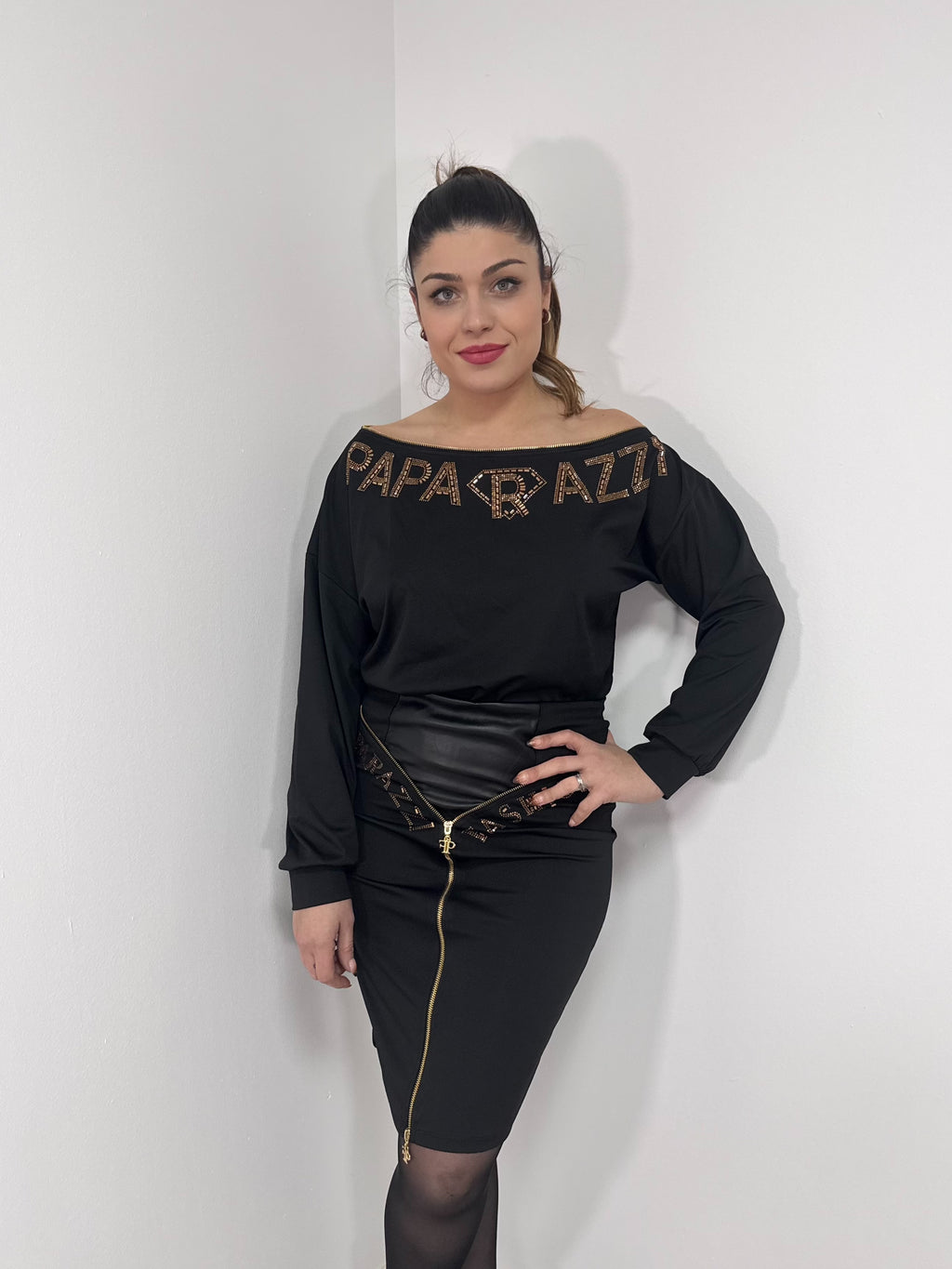 Conjunto healter cremallera