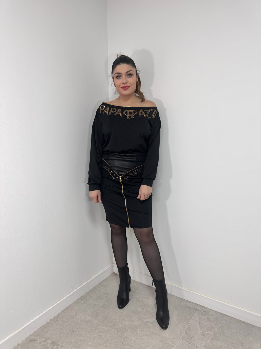 Conjunto healter cremallera