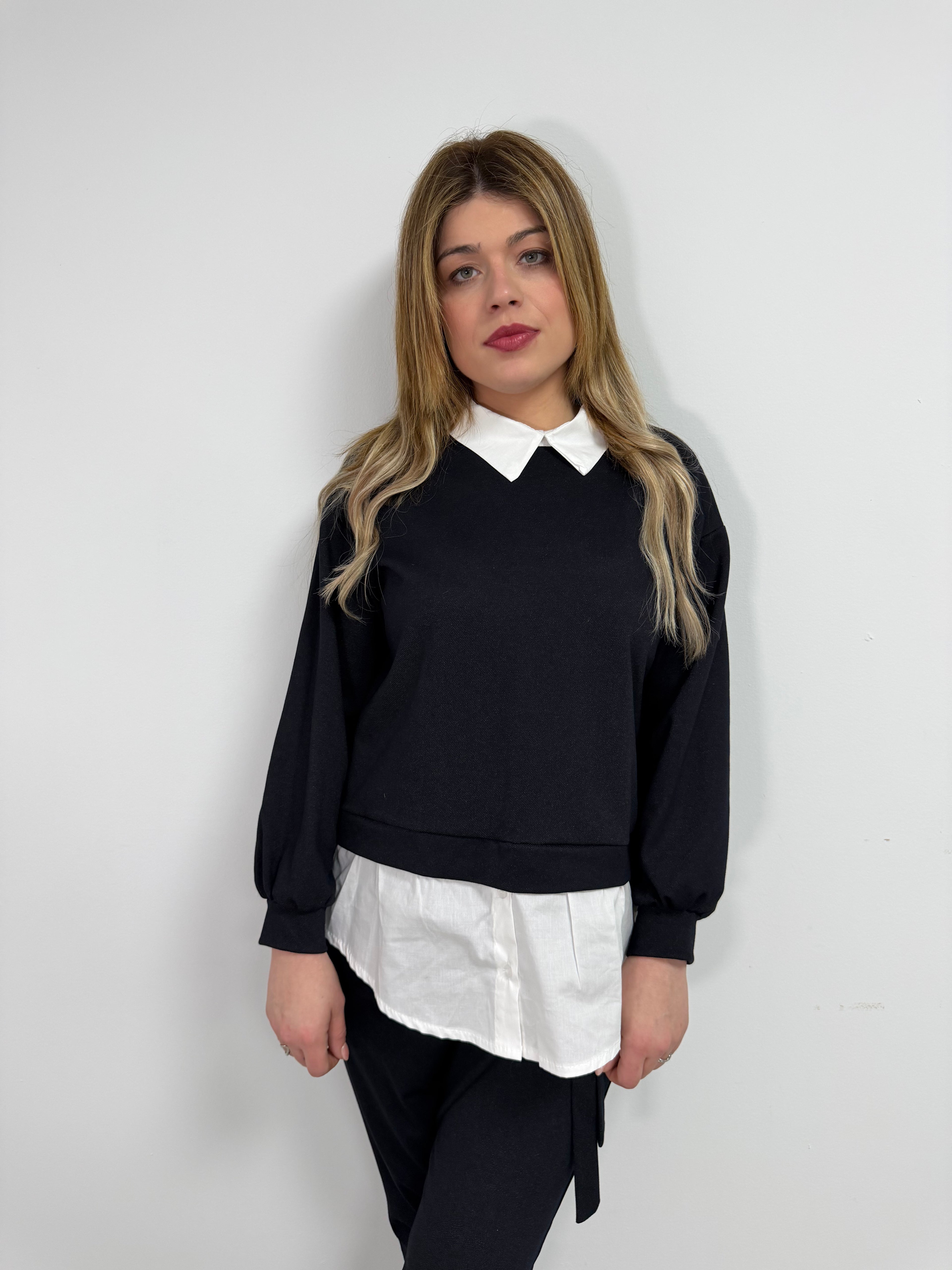 Camiseta efecto camisa