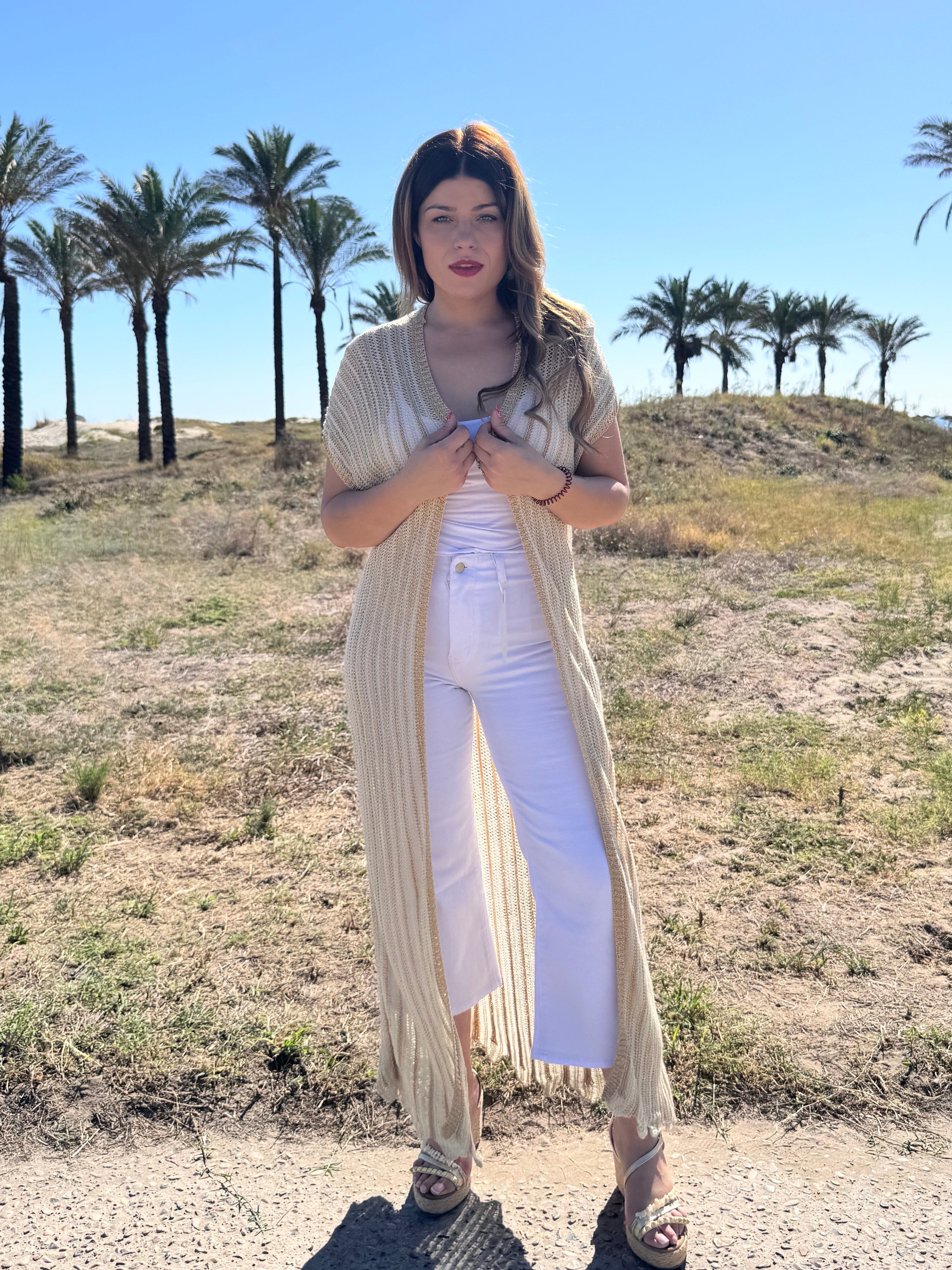 Kimono Calado flecos