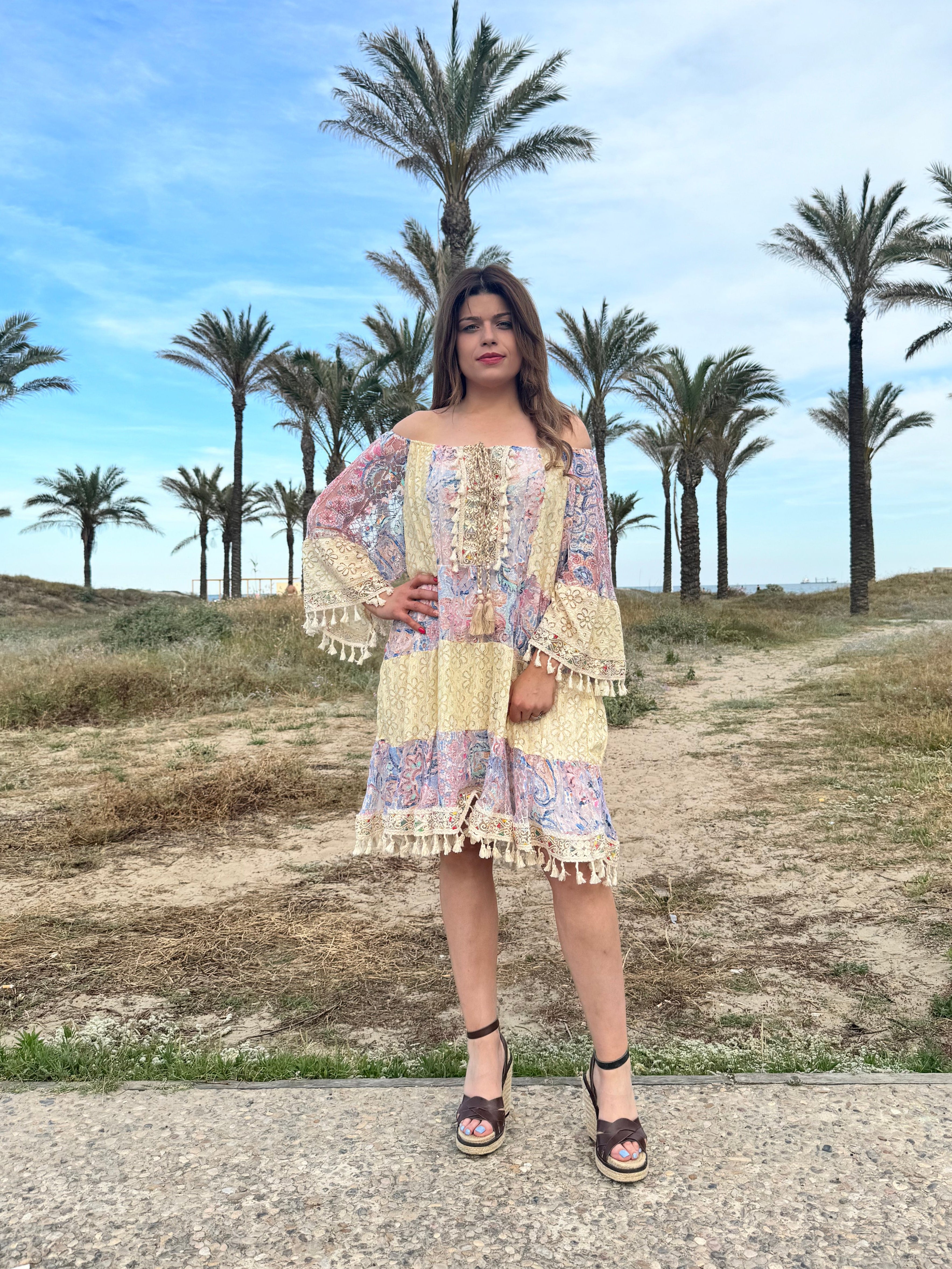 Vestido Boho Breeze rosa