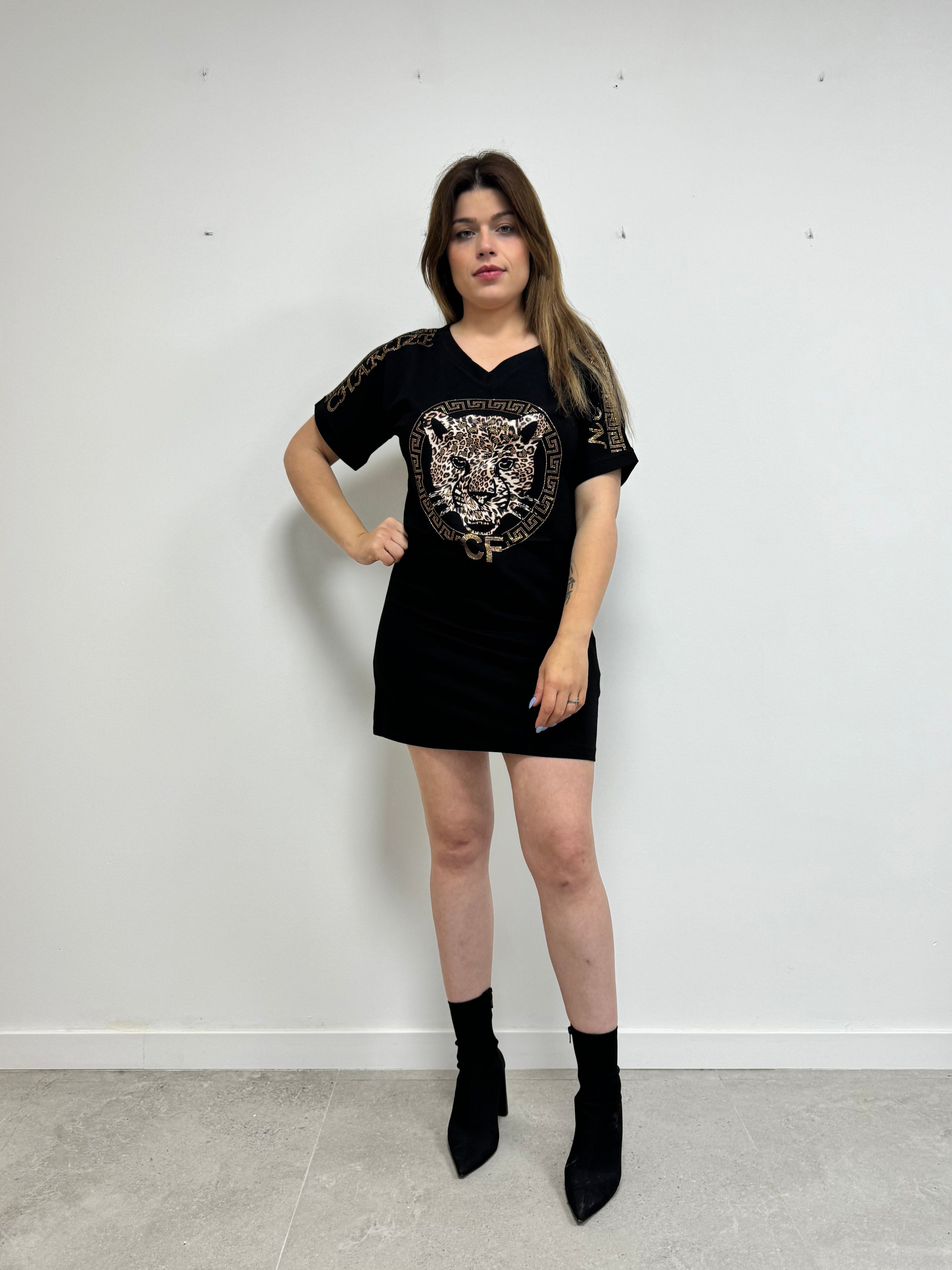 Vestido Felino Charlize negro