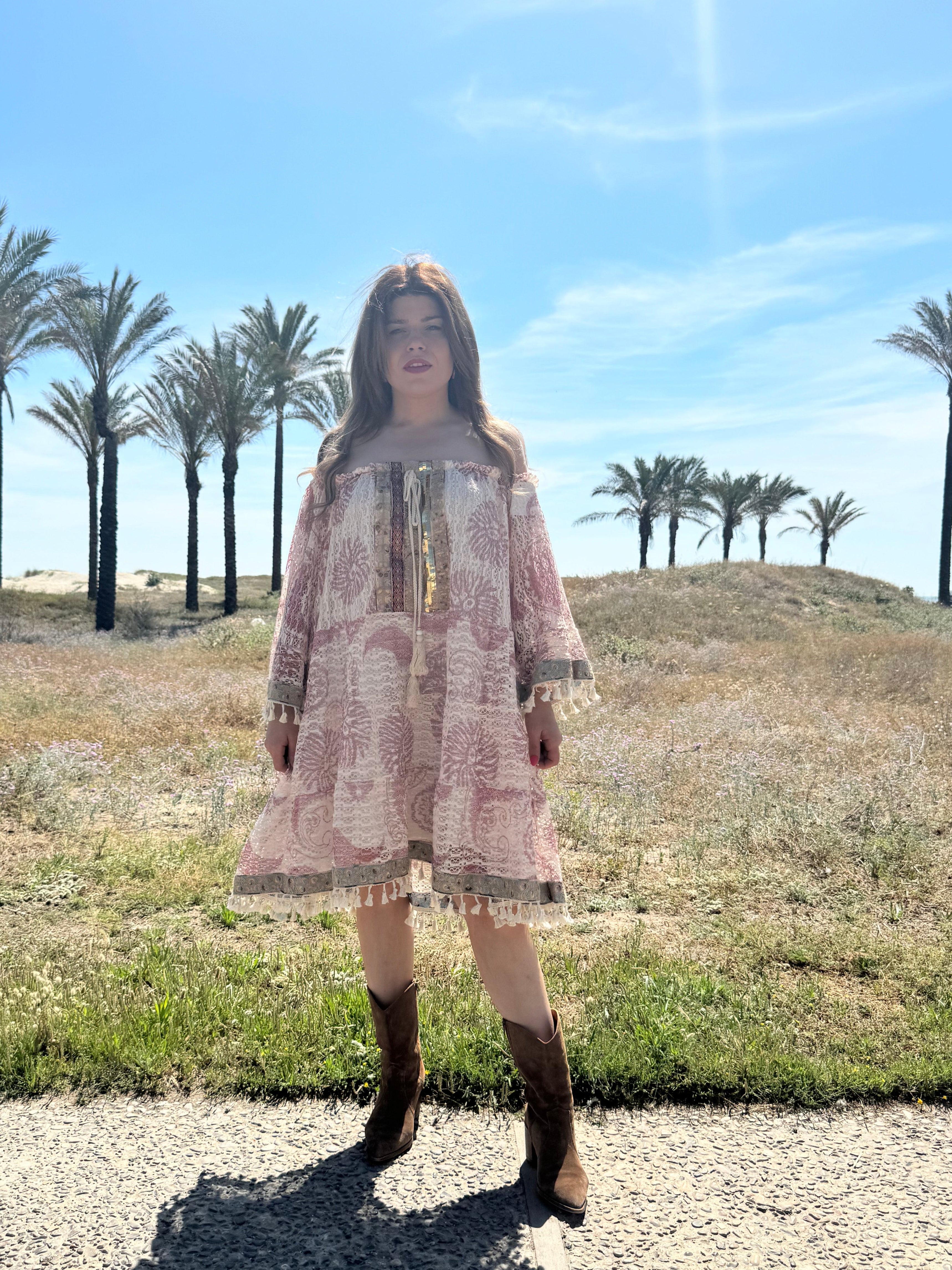 Vestido Vibranza Beige
