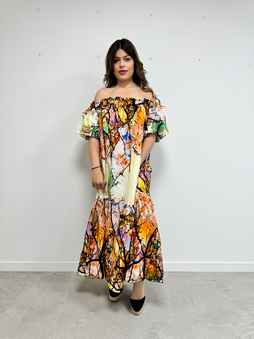 Vestido floral volante