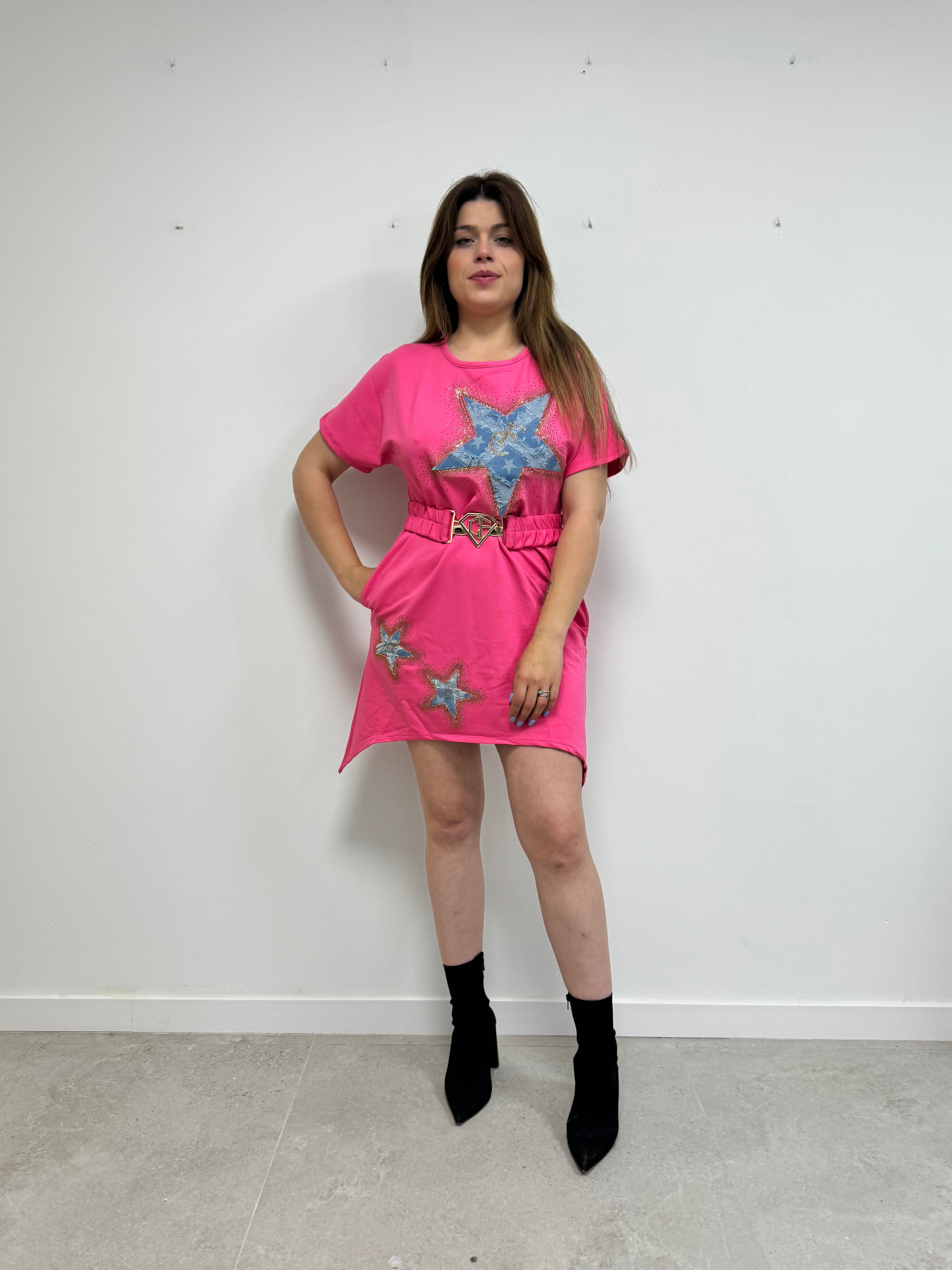 Vestido rosa estrella 