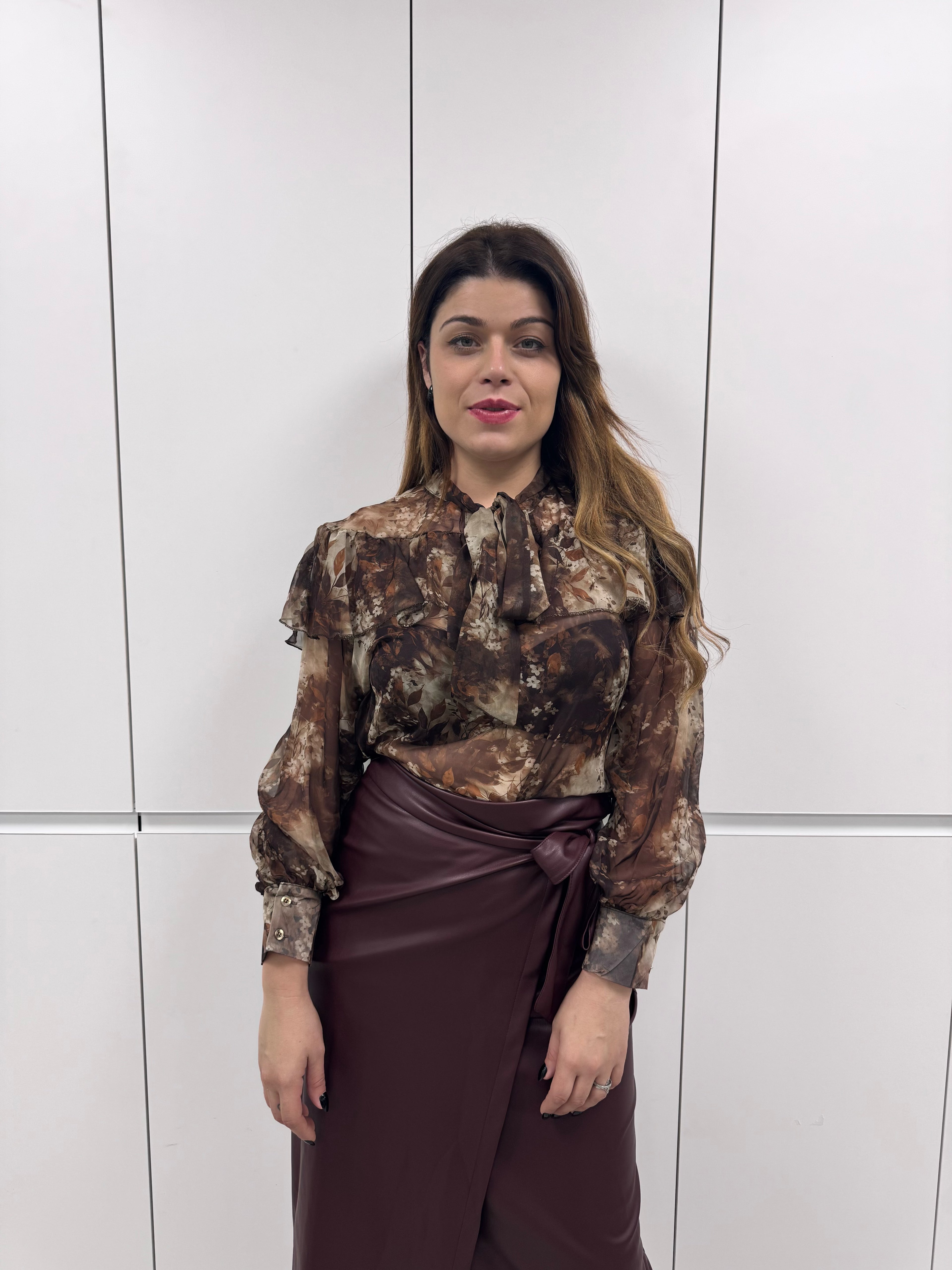 Blusa otoñal volante