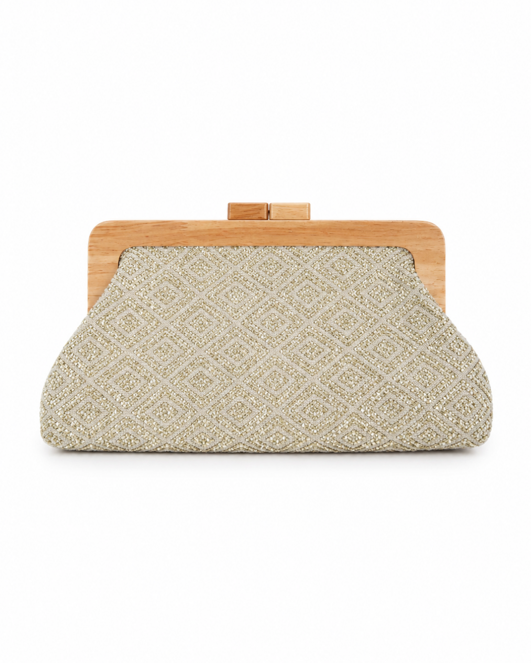 Bolso clutch paisley camel