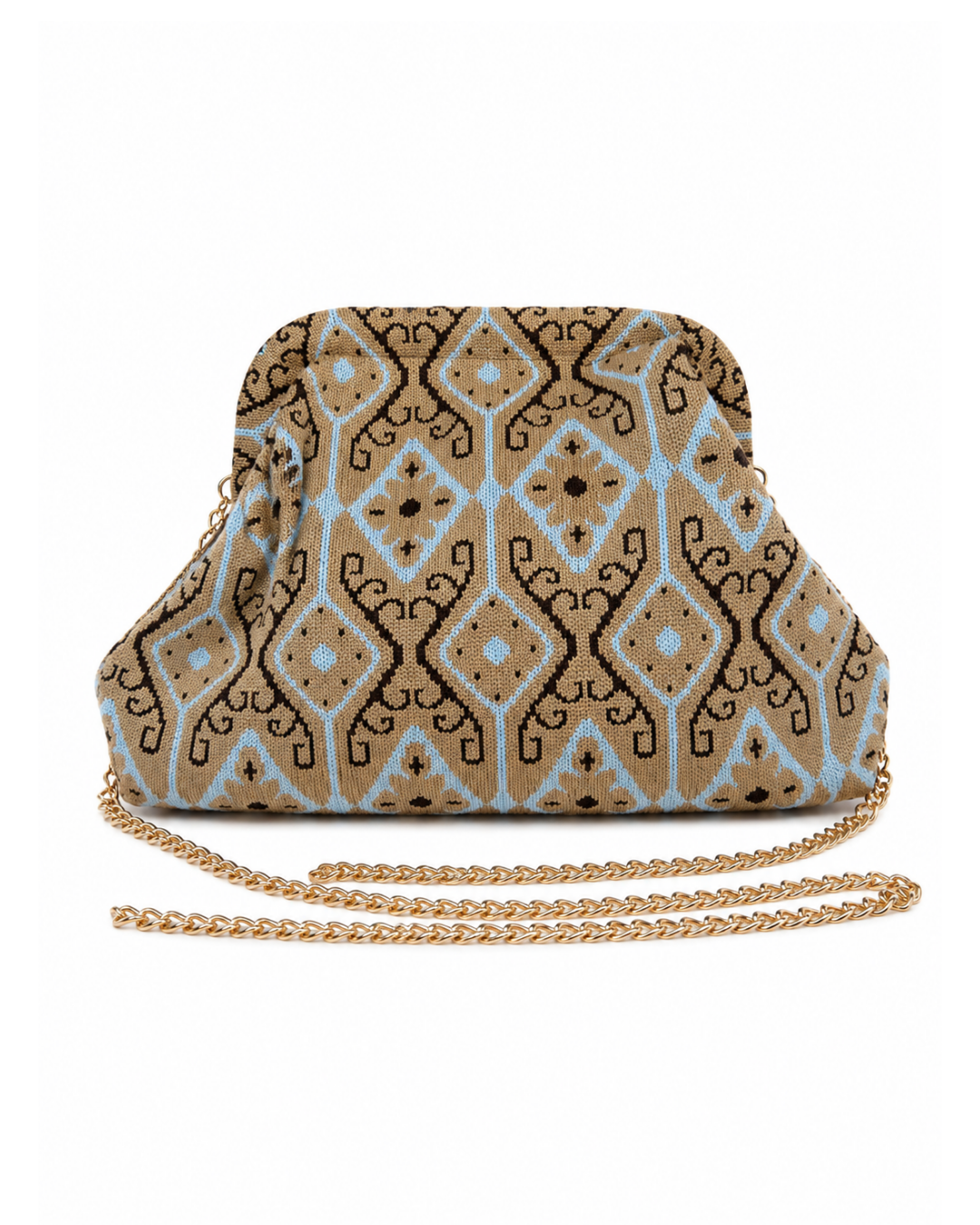 Bolso clutch étnico marrón