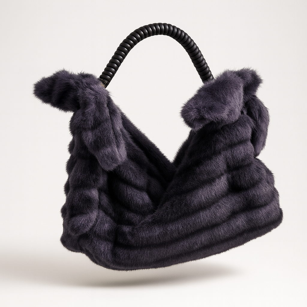 Bolso efecto pelo lazos