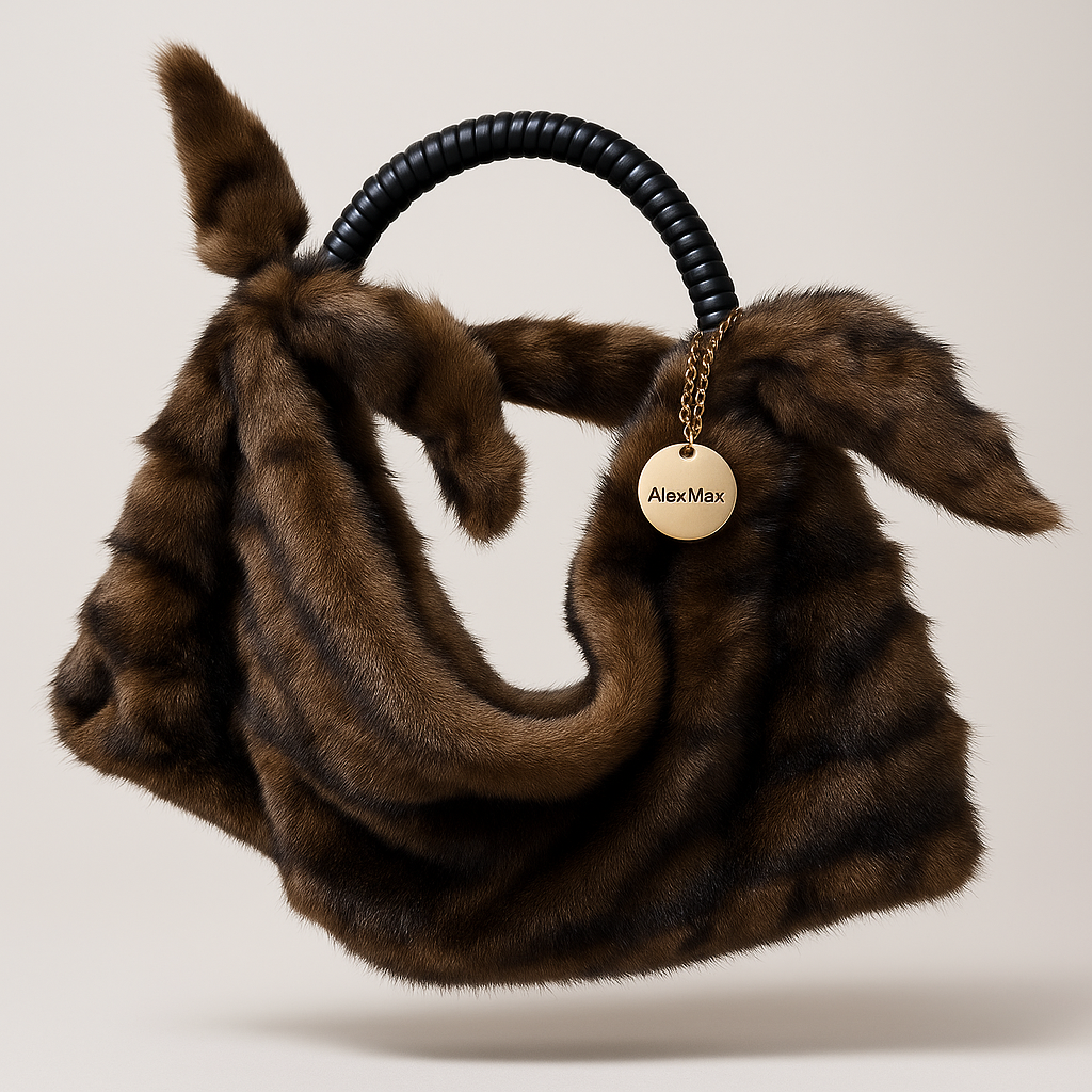 Bolso efecto pelo lazos