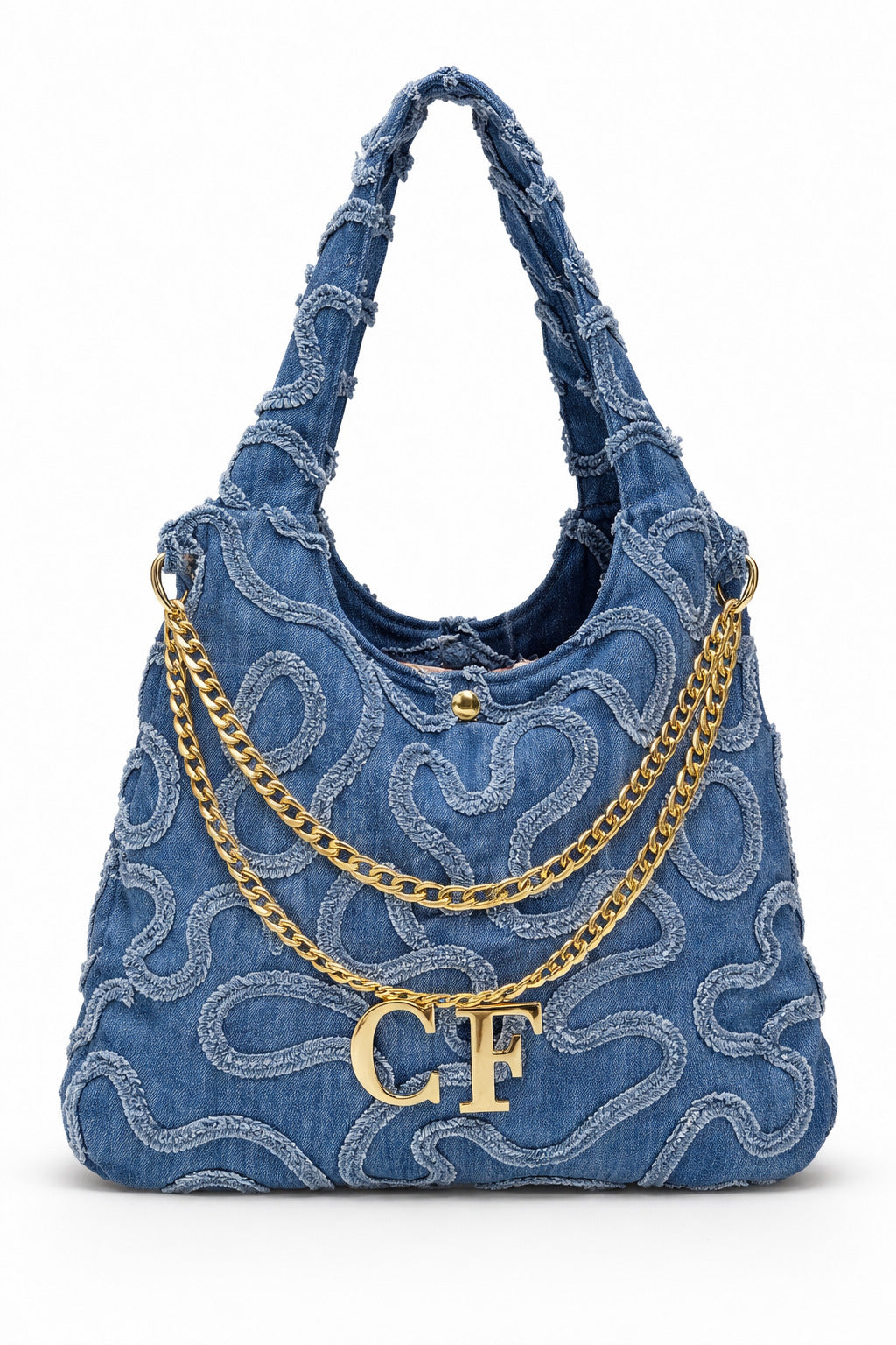 Bolso vaquero con cadena shopper