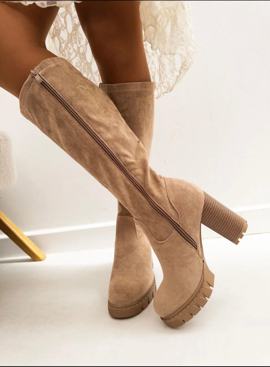 Botas altas camel