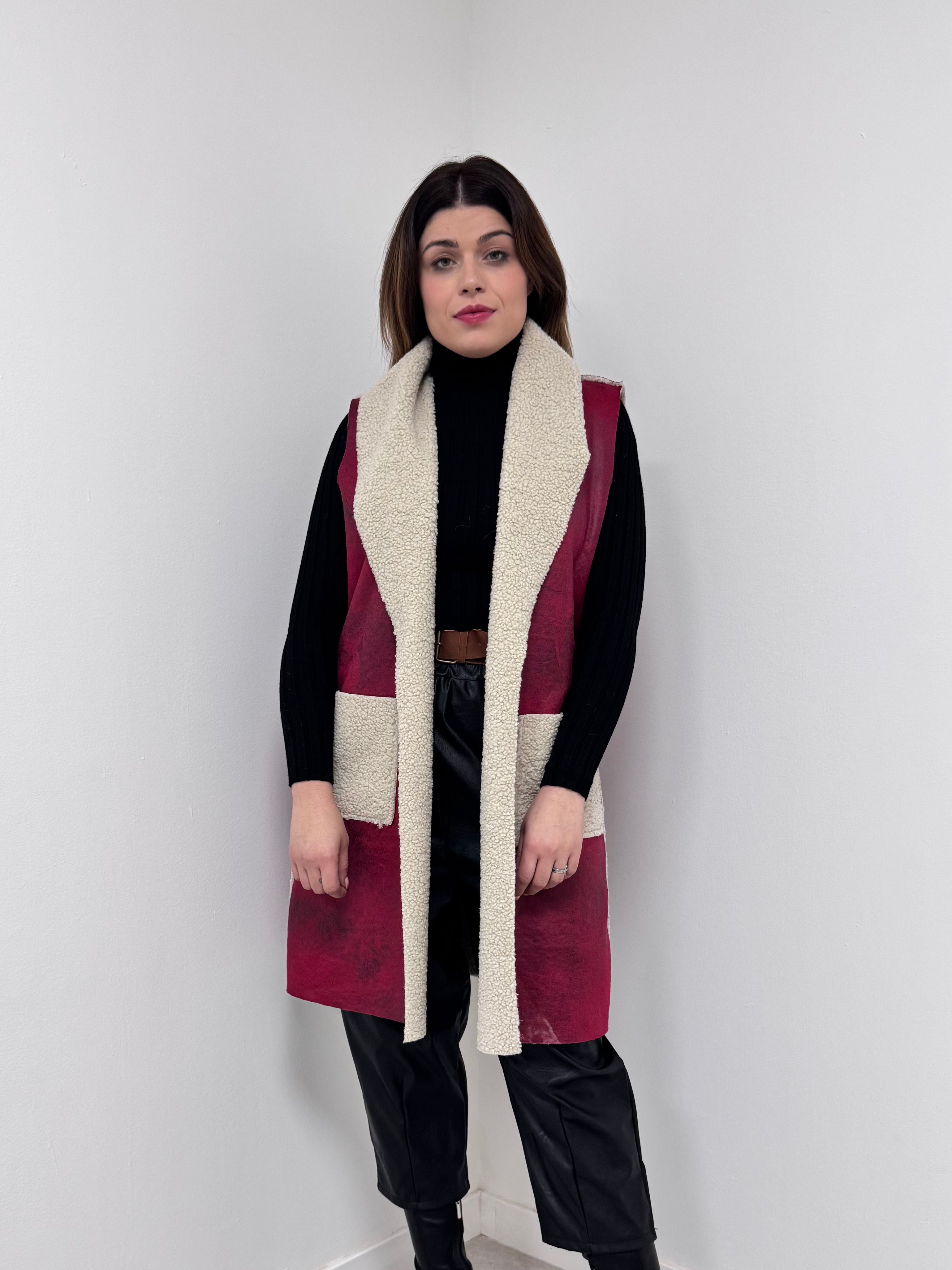 chaleco borrego ante largo