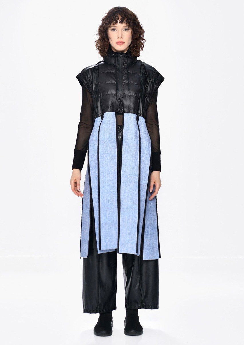 Chaleco flecos denim