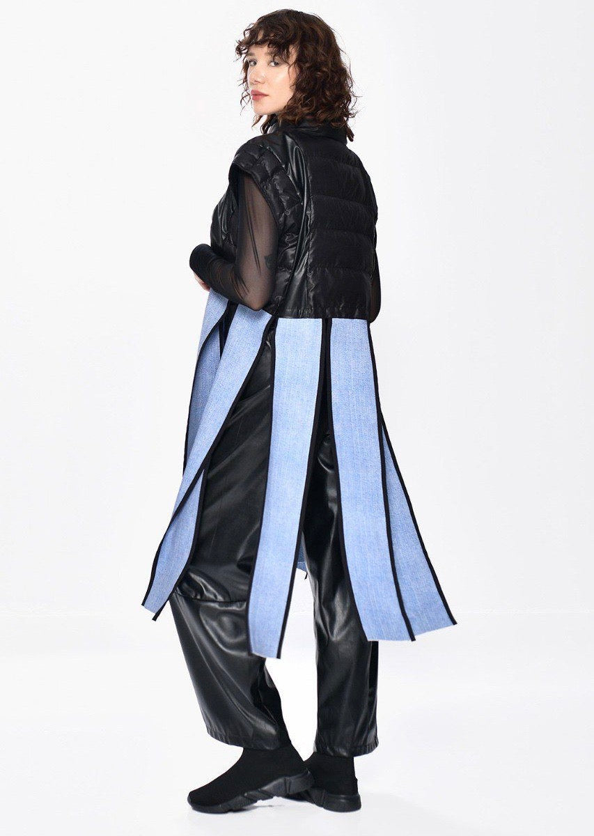 Chaleco flecos denim