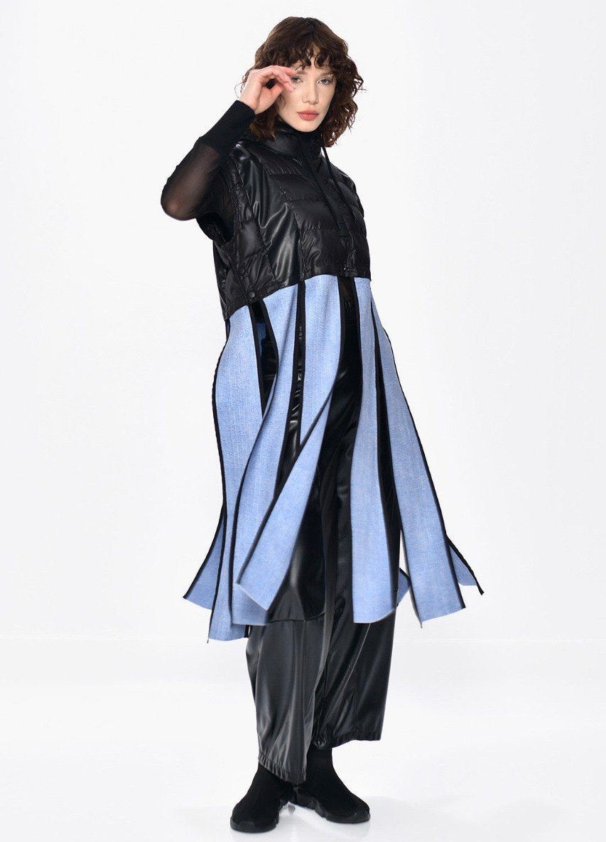 Chaleco flecos denim