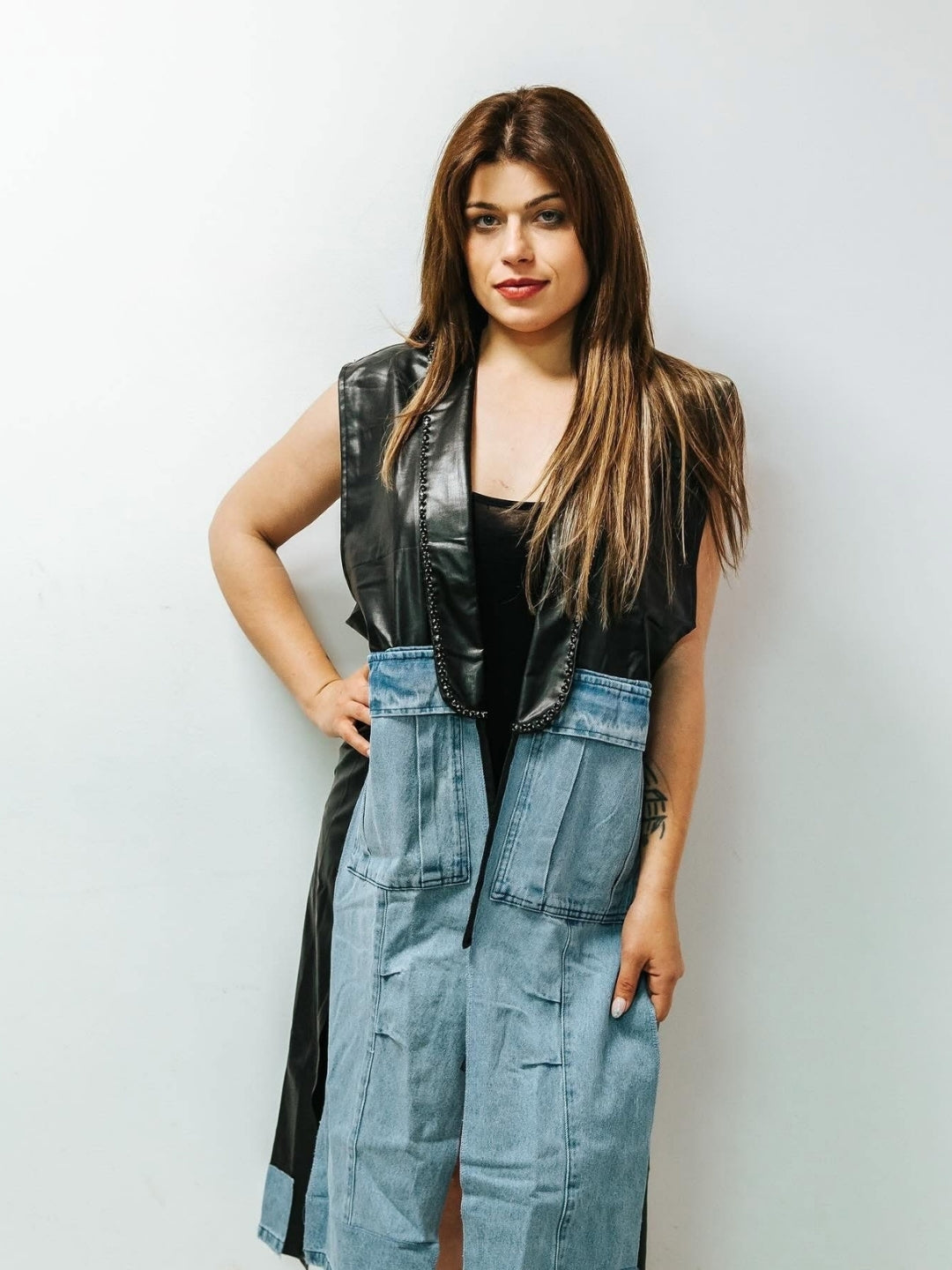 Chaleco polipiel combinado