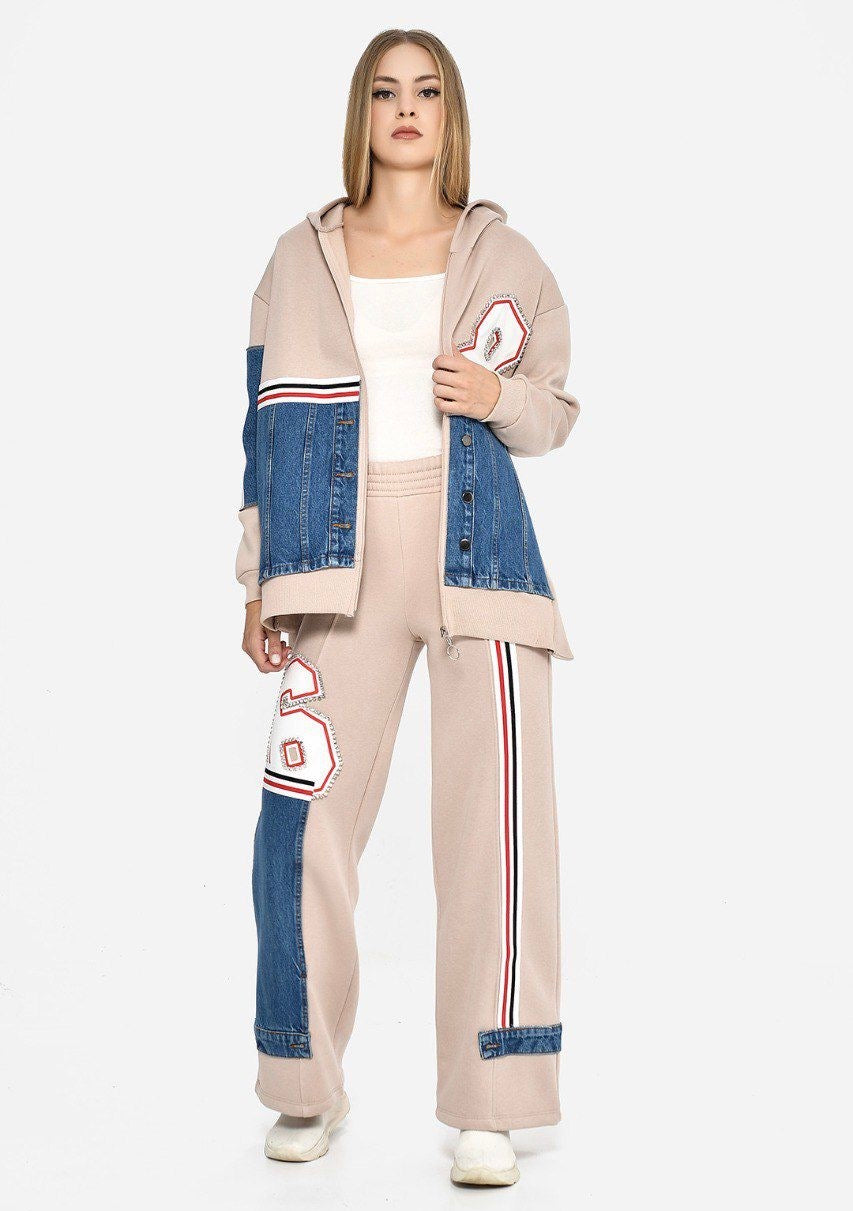 Conjunto chandal beige