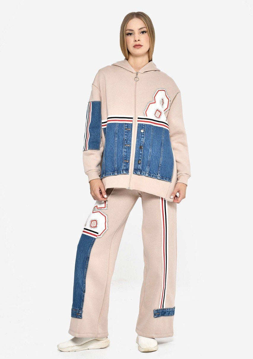 Conjunto chandal beige
