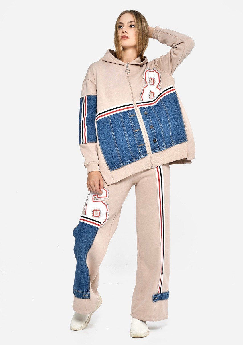 Conjunto chandal beige
