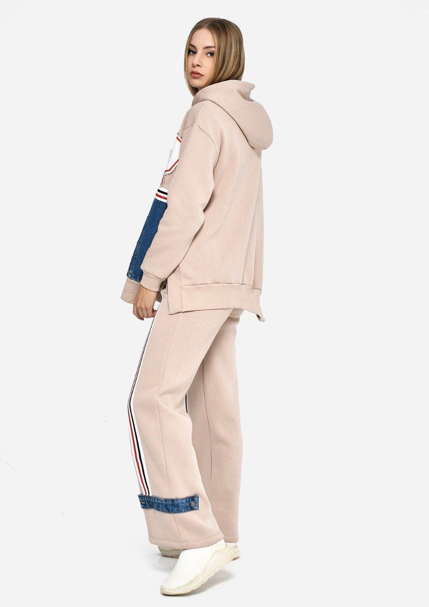 Conjunto chandal beige