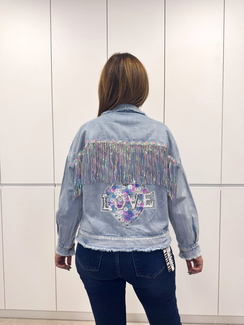 Chaqueta vaquera flecos disney