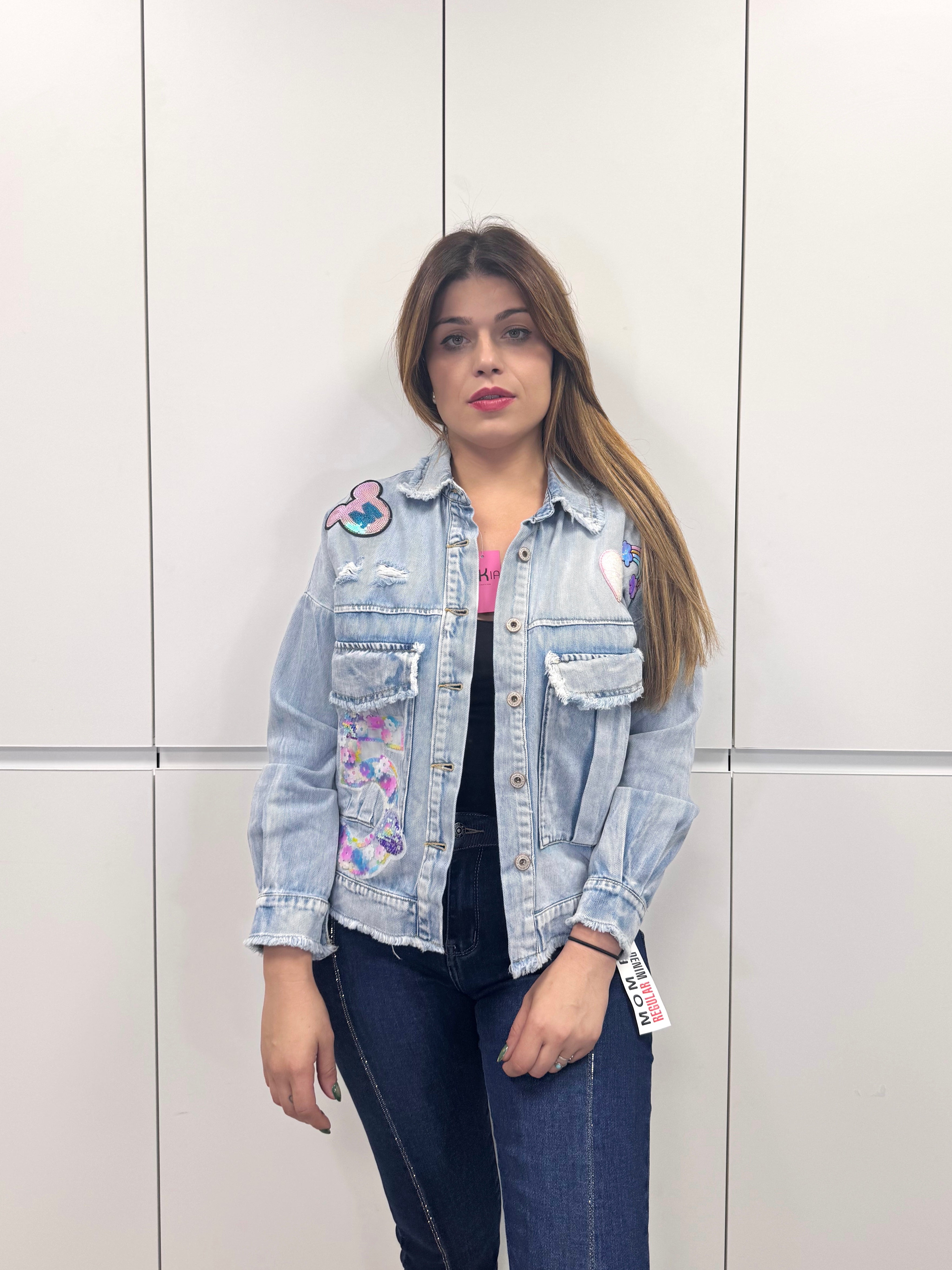 Chaqueta vaquera flecos disney