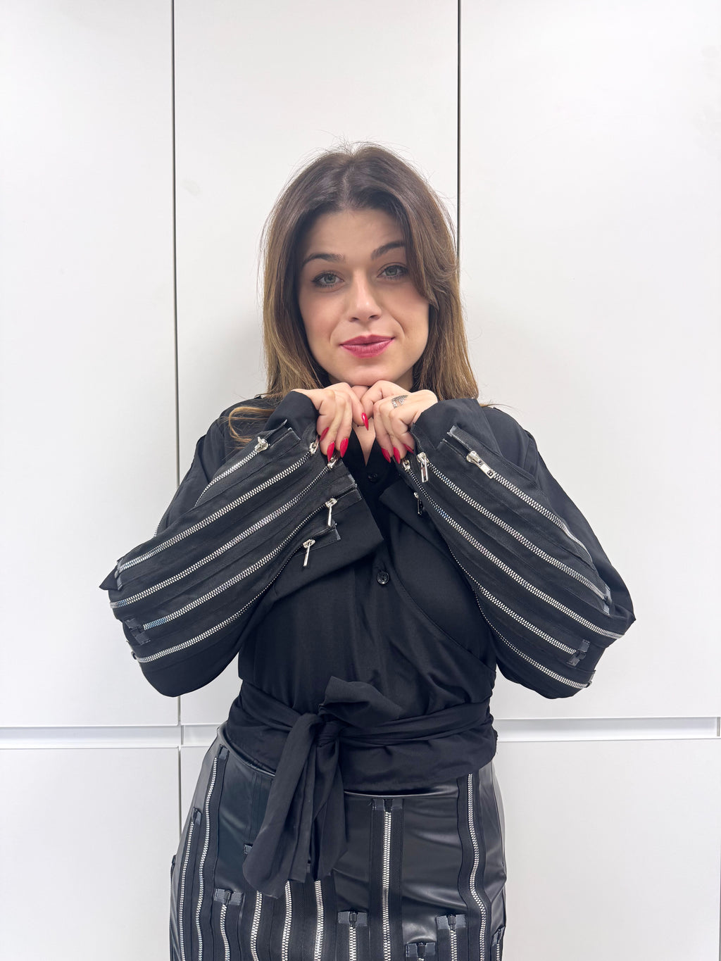 Chaqueta cremalleras