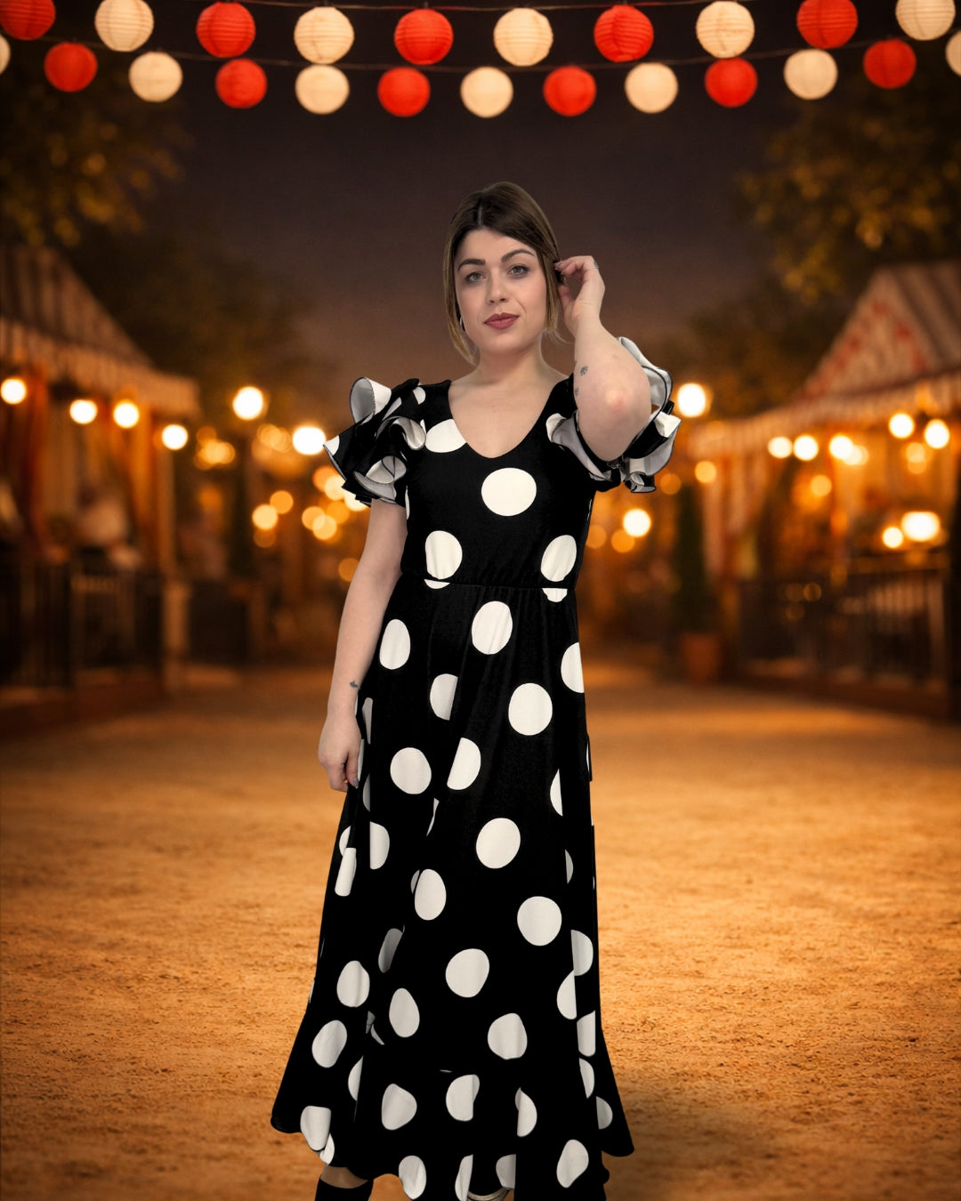 Vestido lunares feria