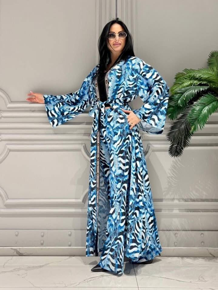Conjunto kimono azul