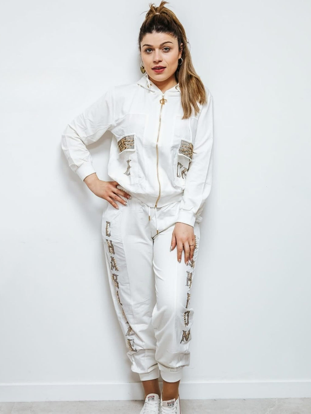 Conjunto dos piezas blanco