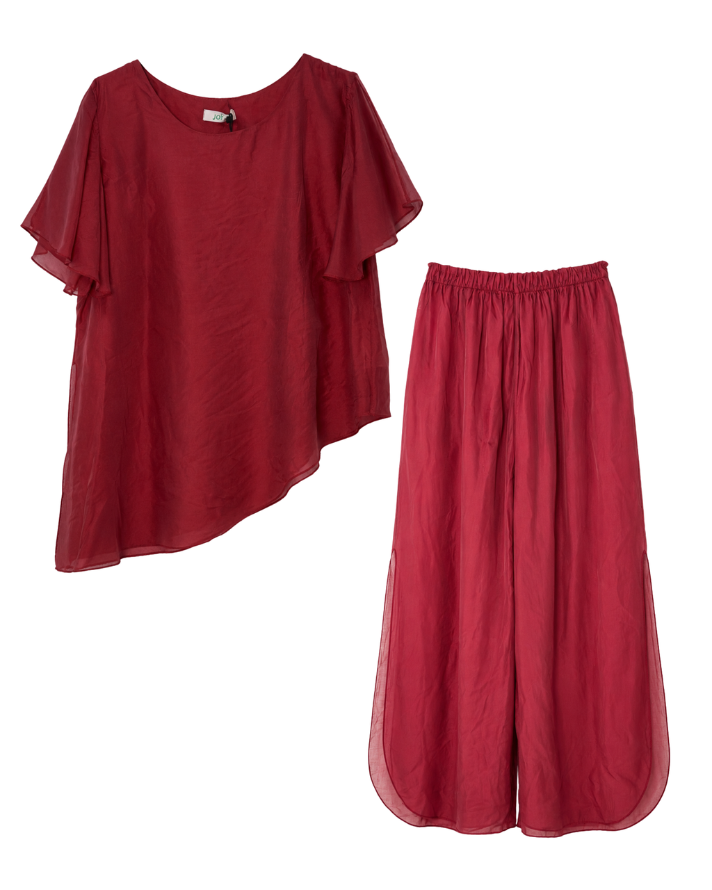 Conjunto fluido verano rojo