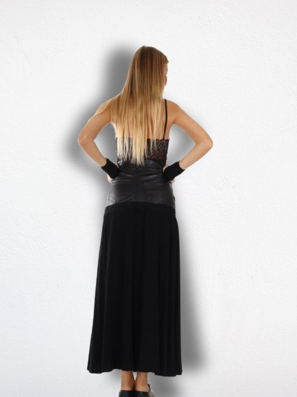 Falda total black moda turca
