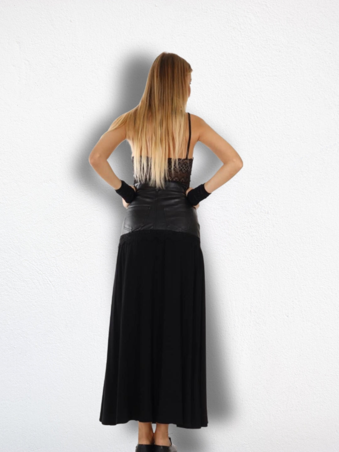 Falda total black moda turca