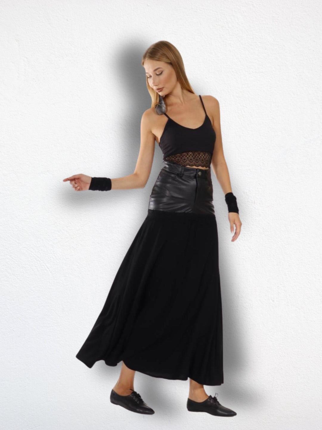 Falda total black moda turca