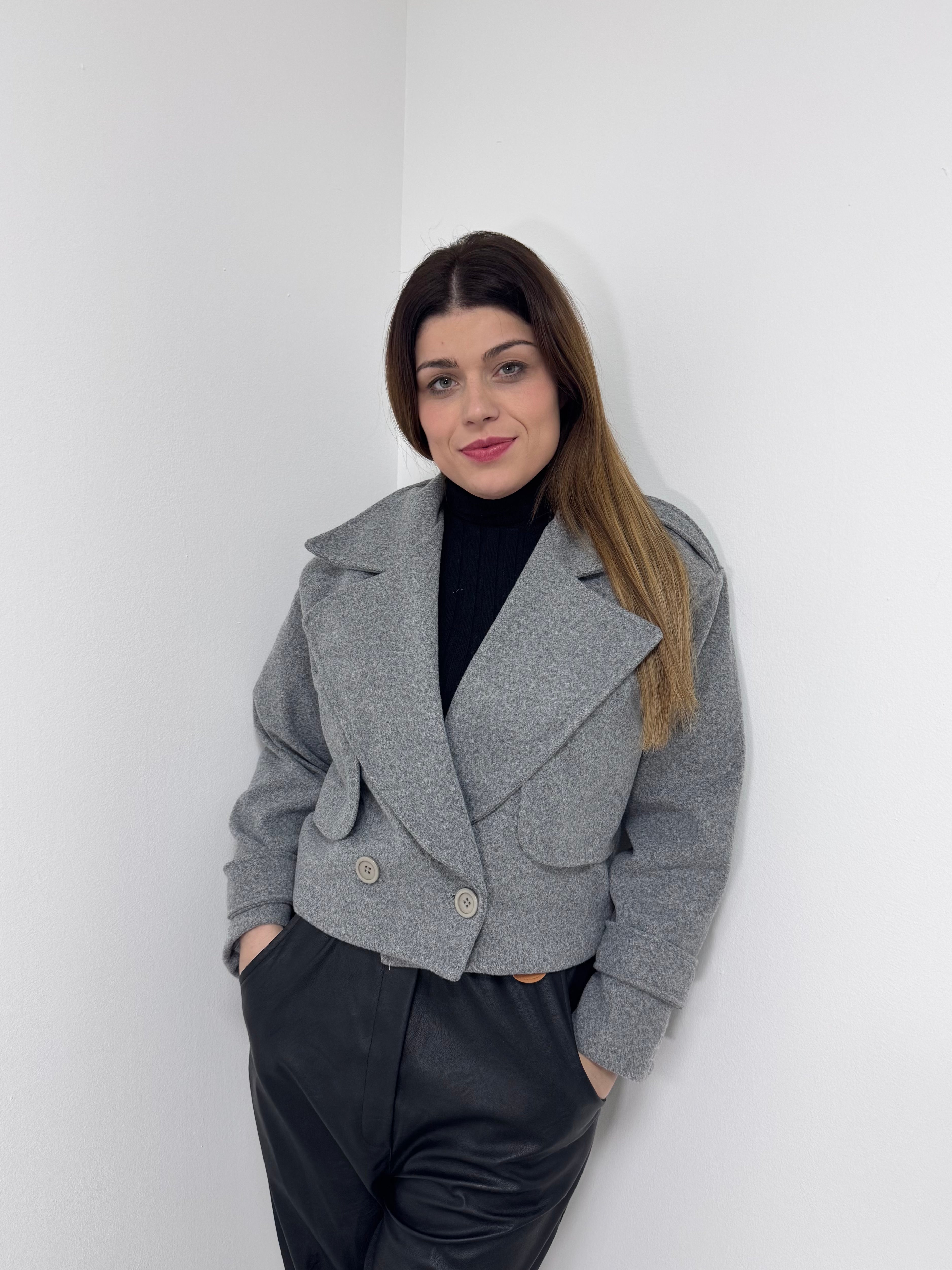 Gabardina corta paño