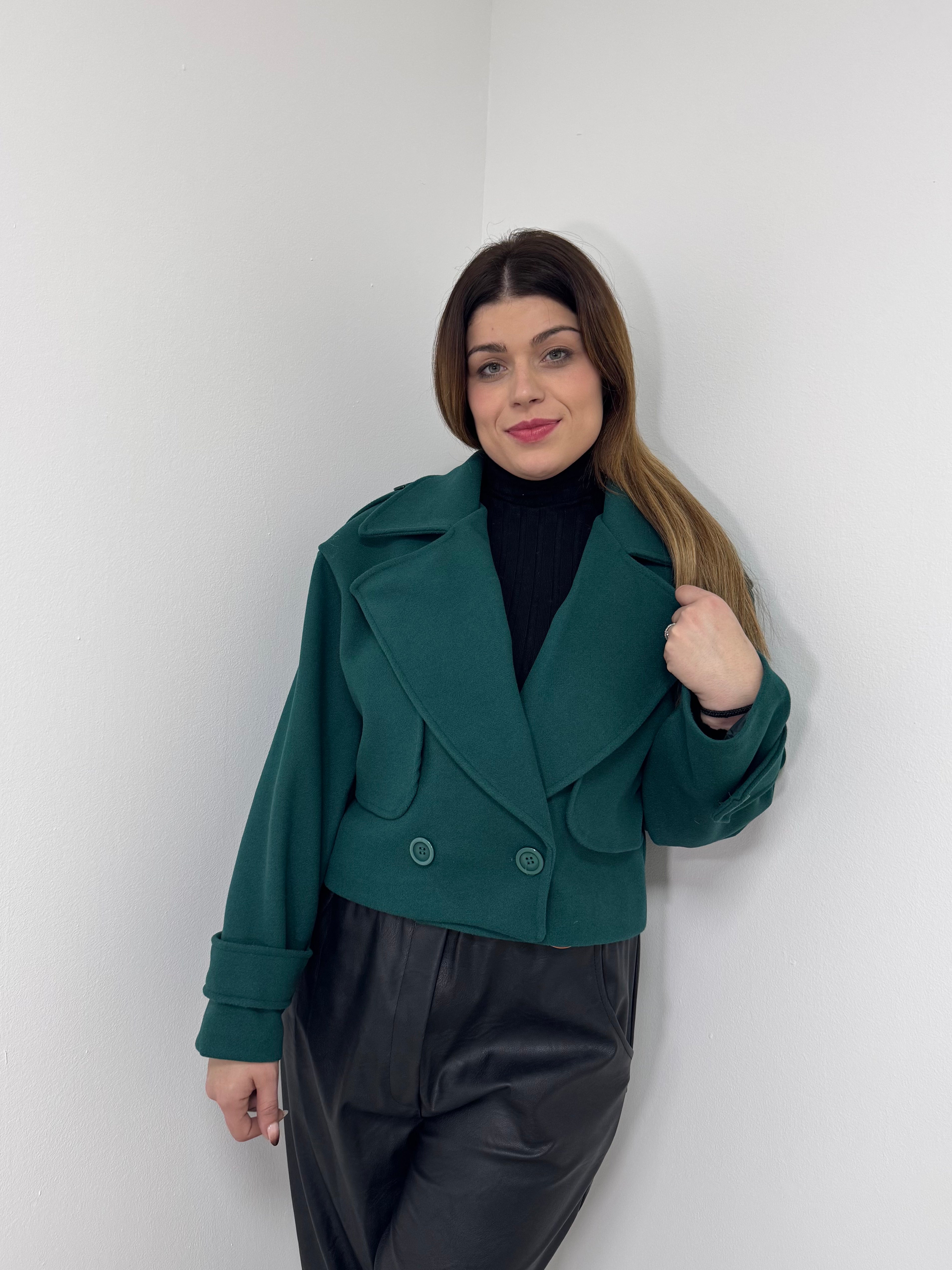 Gabardina corta paño