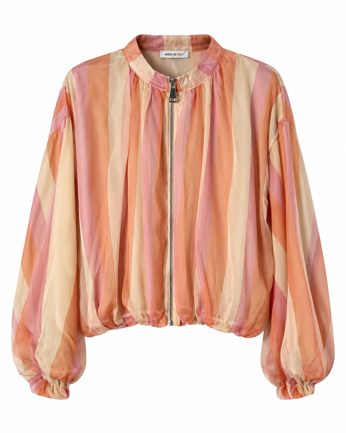 Bomber fina rayas rosa