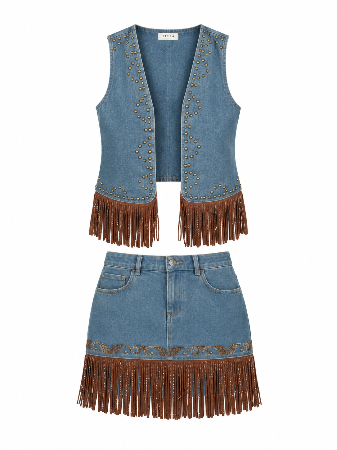Chaleco flecos cowboy