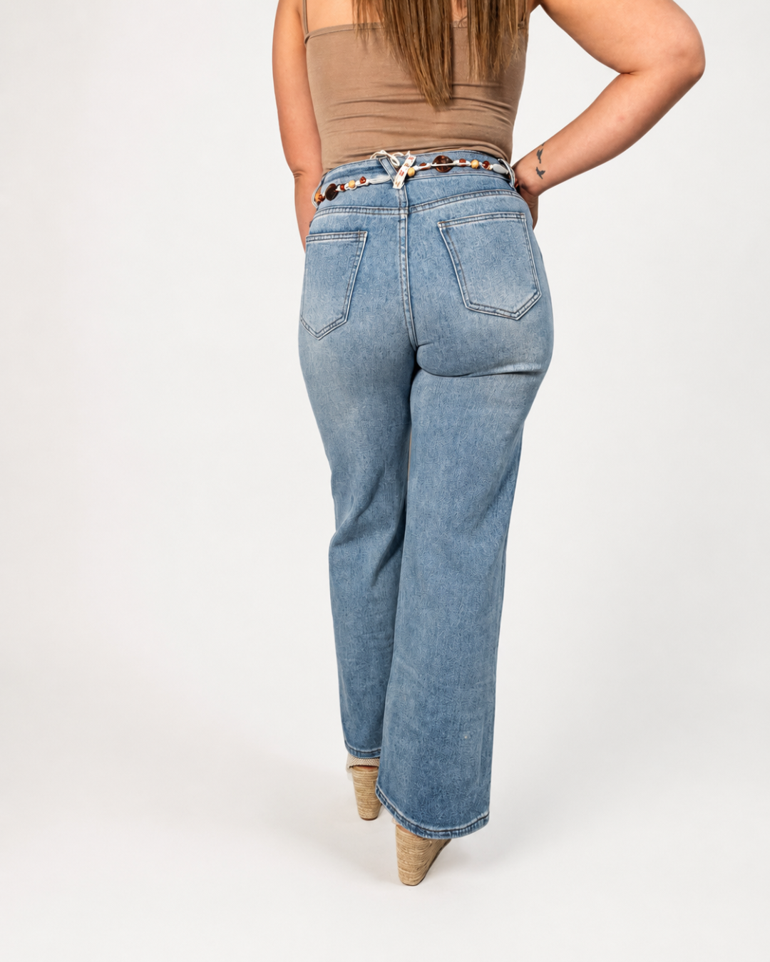 Vaquero Denim Cinturón Boho