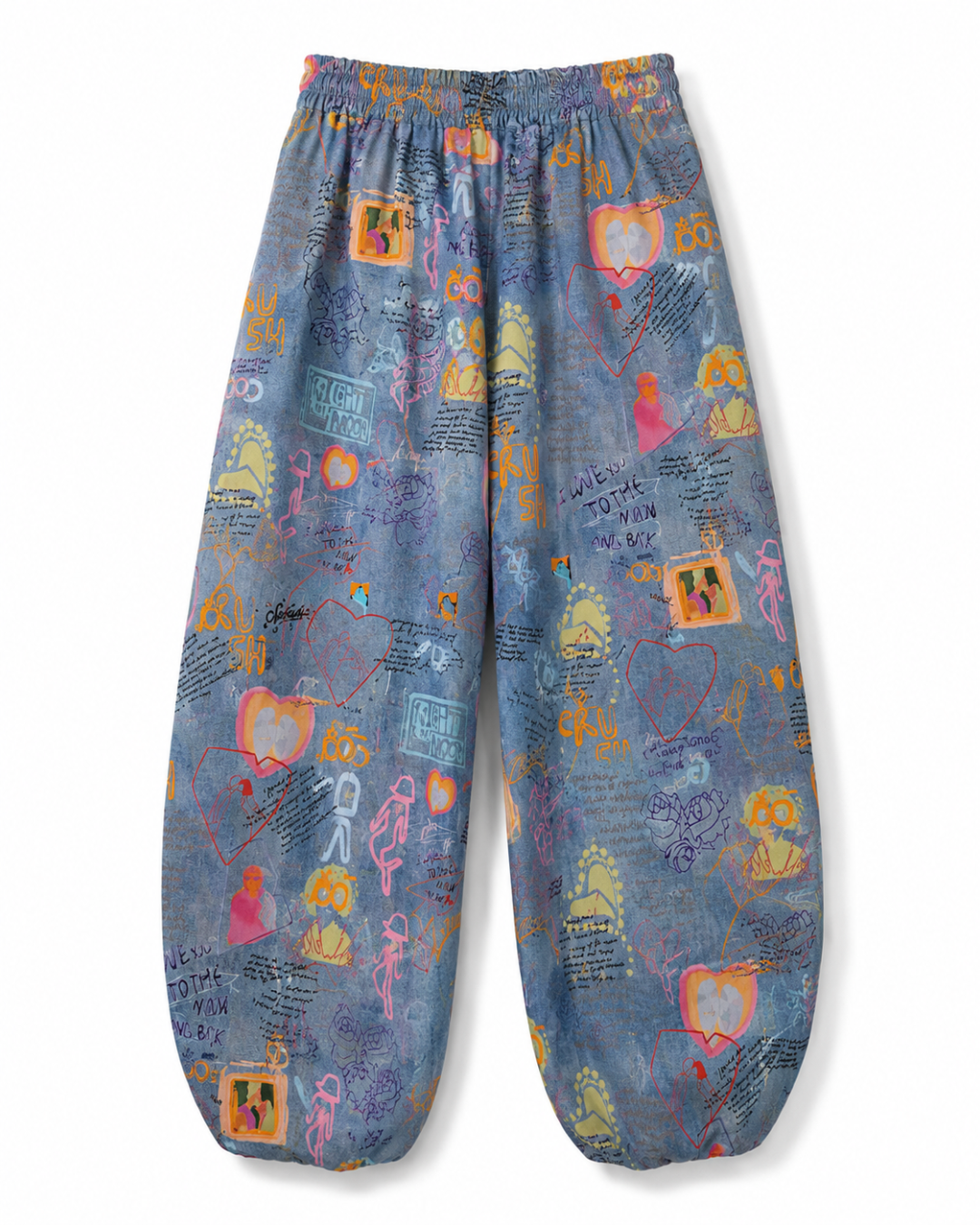Pantalón Bombacho Graffiti Denim