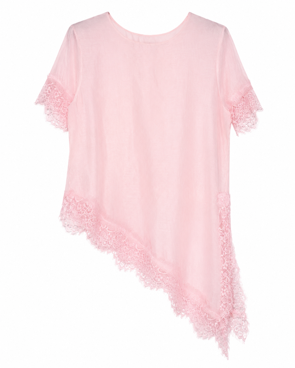 Camiseta Asimétrica Encaje