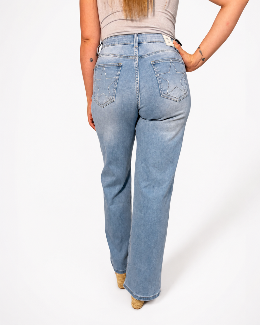 Vaquero Denim Bolsillos Estrella