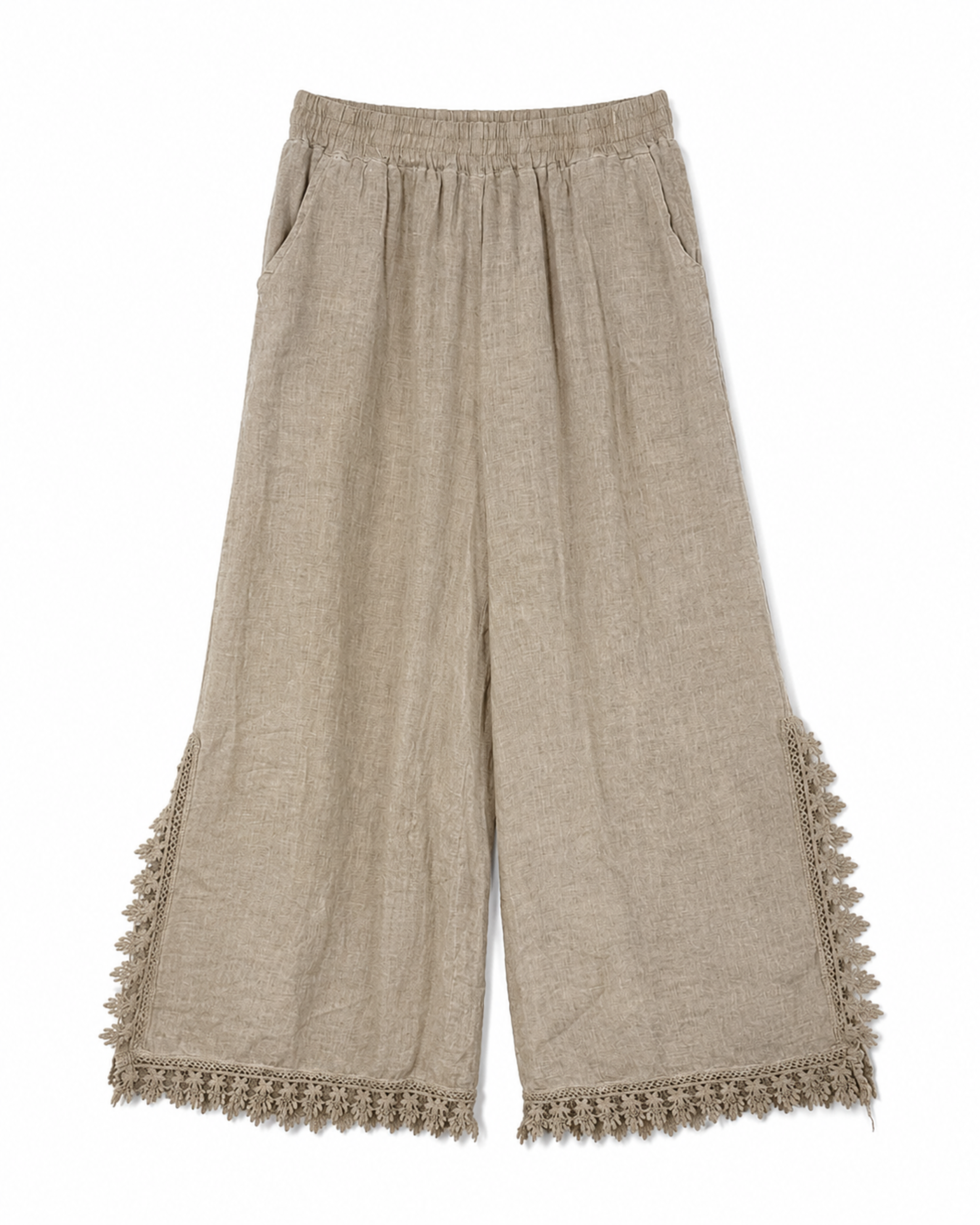 Pantalón palazzo bordado FLORS