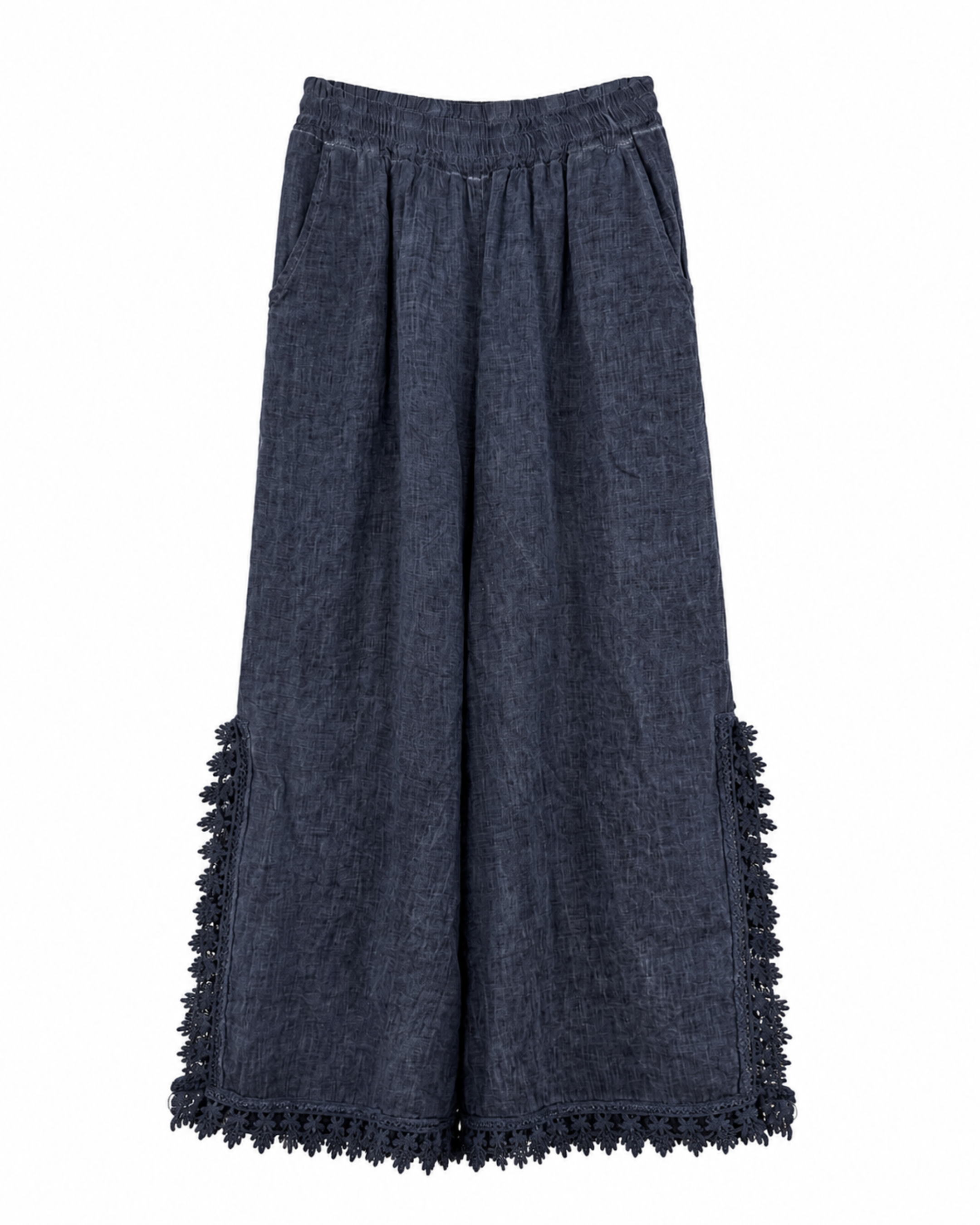 Pantalón palazzo bordado FLORS